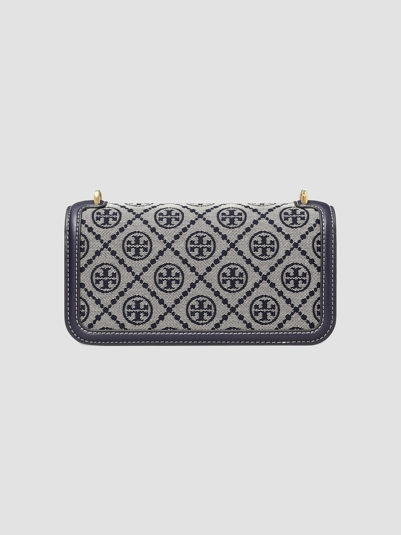 Women's Small Eleanor T Monogram Shoulder Bag - Tory Navy 4
