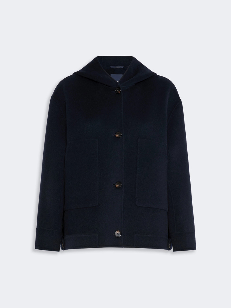 LUSSO Hooded wool coat - MIDNIGHTBLUE 1