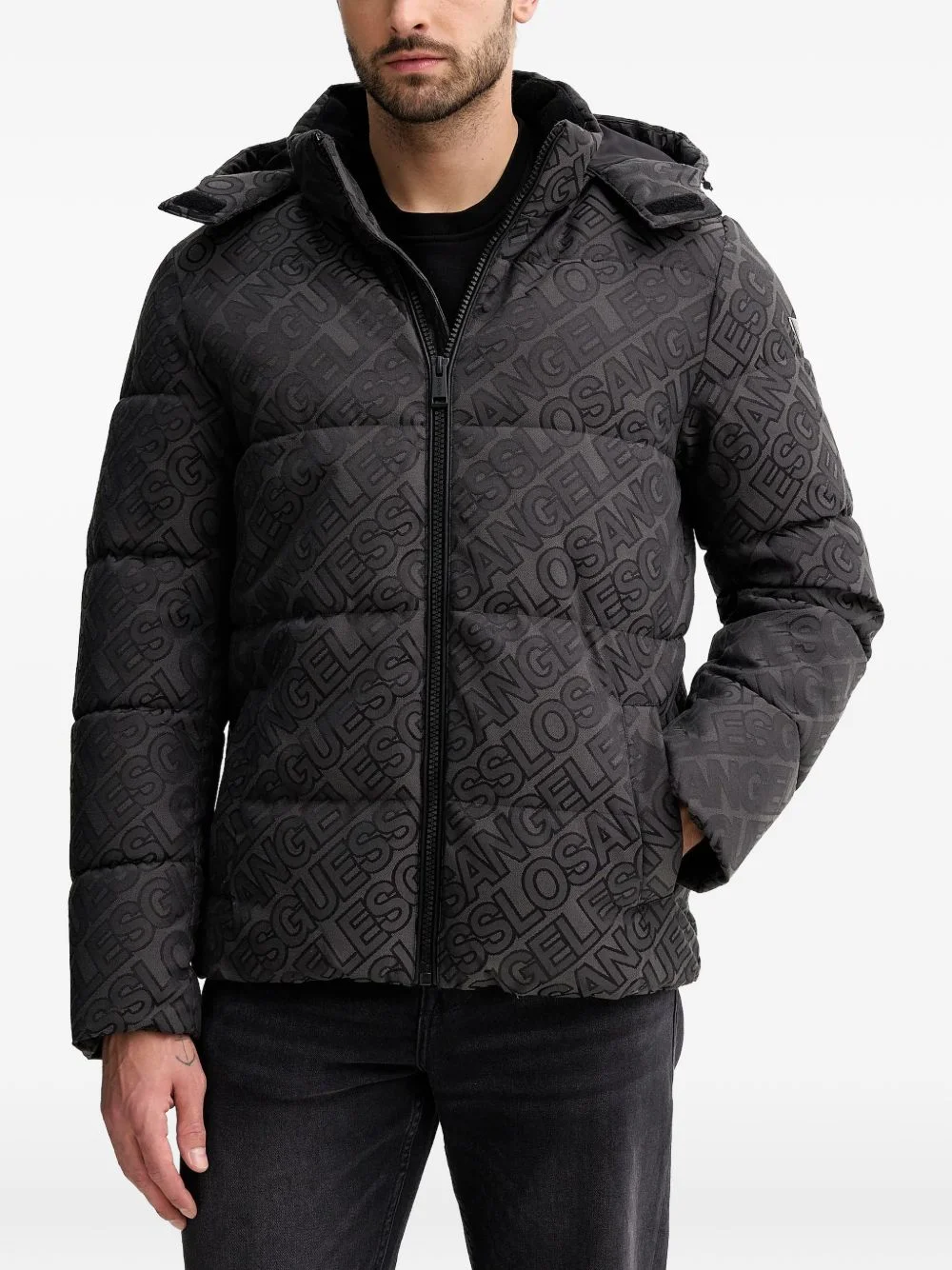 logo puffer jacket - 1