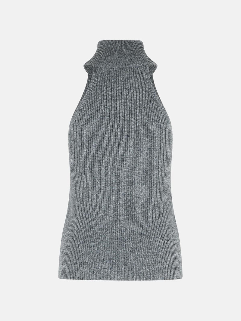 LISA YANG 'FREYA' GRAPHITE CASHMERE TOP outlook