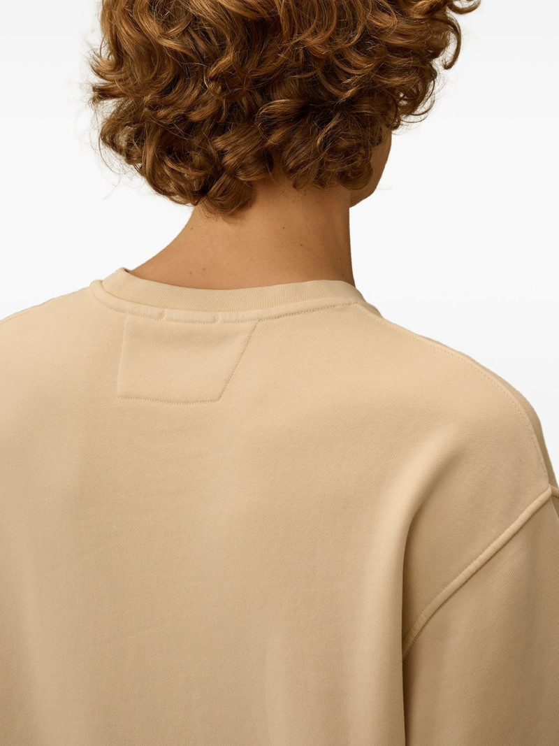 logo-embroidered crewneck cotton sweatshirt 6