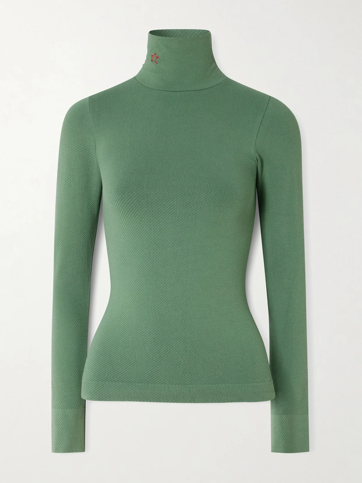 Ribbed Thermal Modal-blend Turtleneck Top - 1