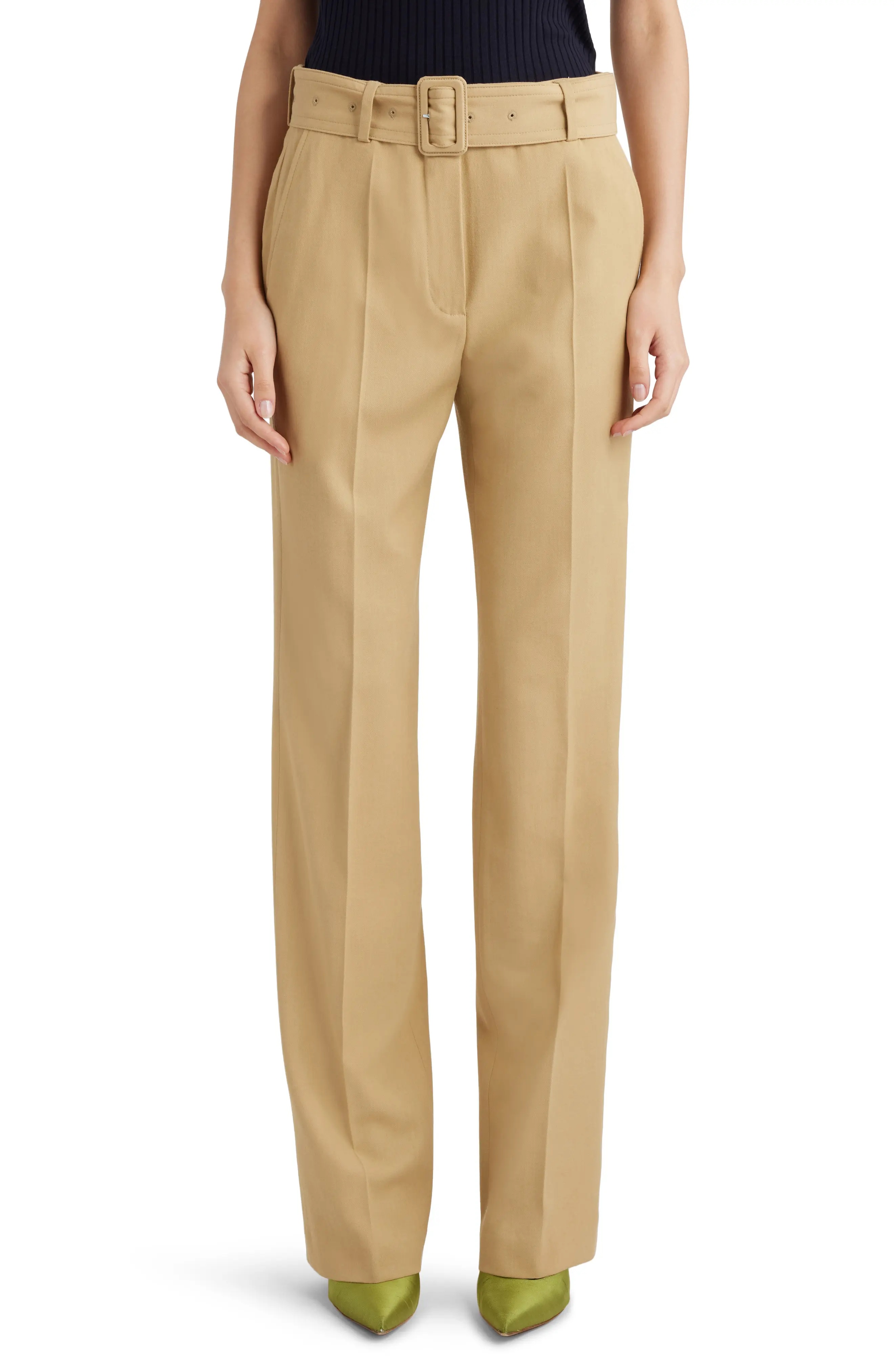 Pulla Belted Loose Straight Leg Pants - 1