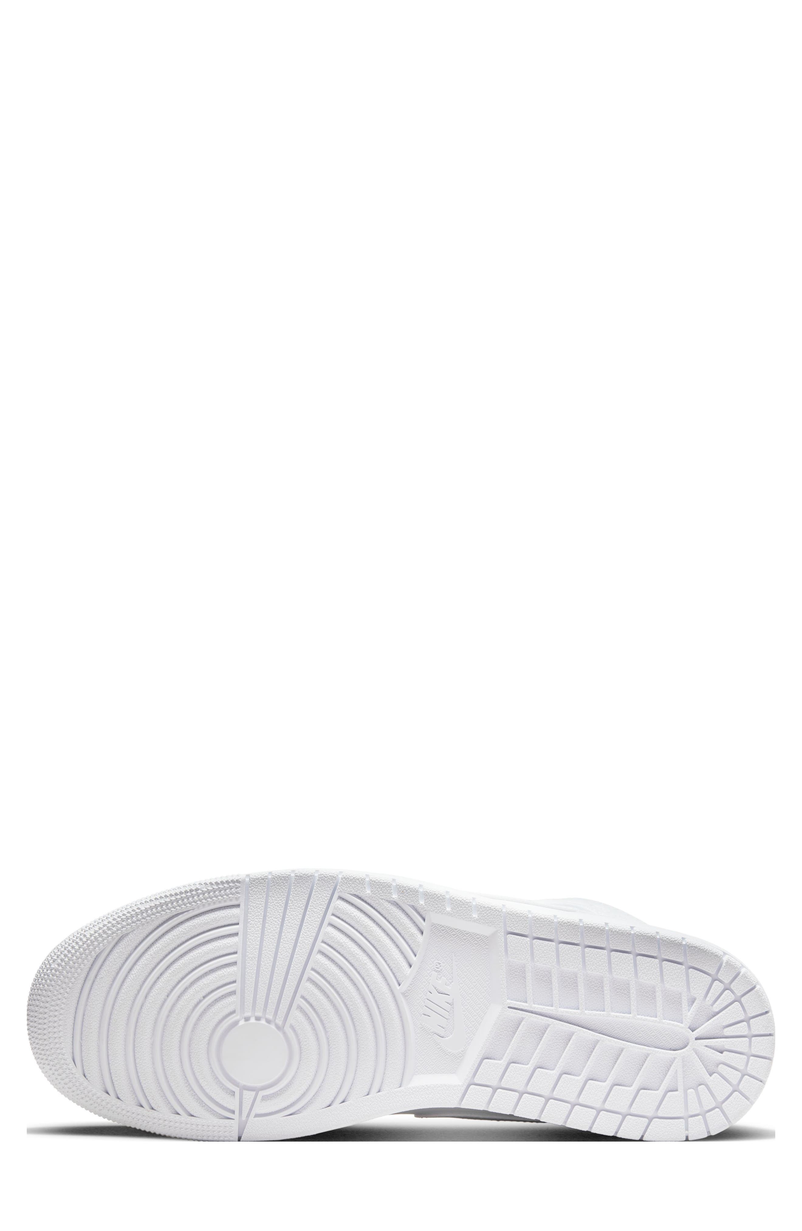 Air Jordan 1 Mid Sneaker in White/White at Nordstrom - 5