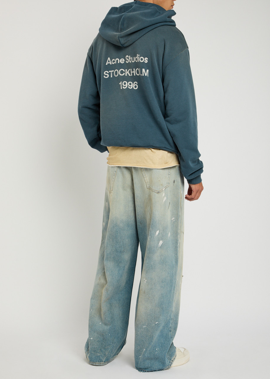 Acne Studios Logo Hooded Cotton-blend Sweatshirt - 4