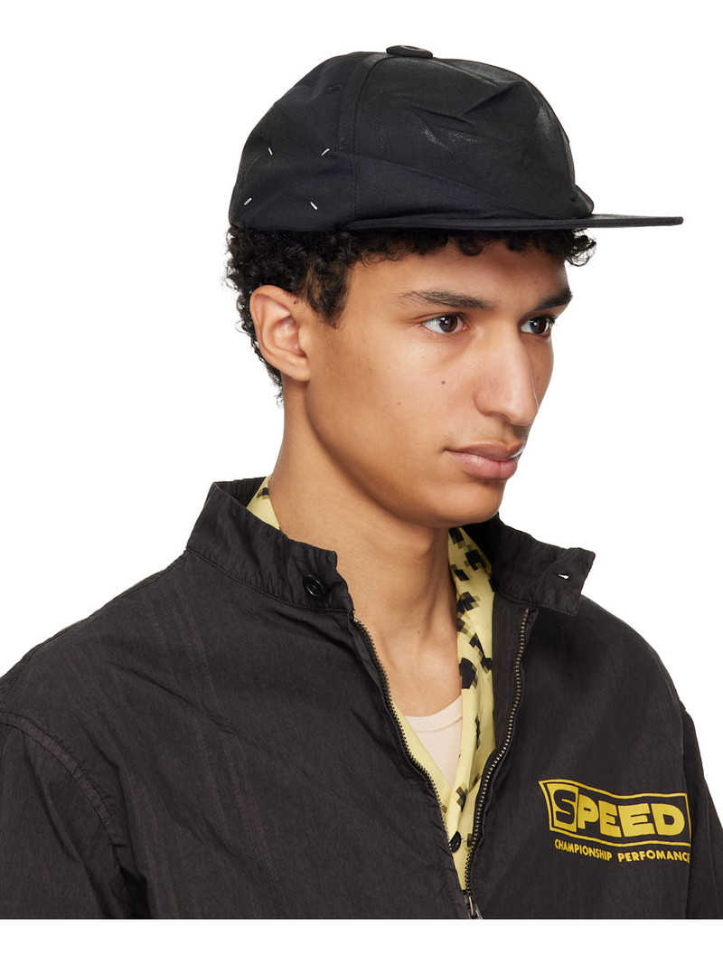 Maison Margiela Black Coated Cotton Cap outlook