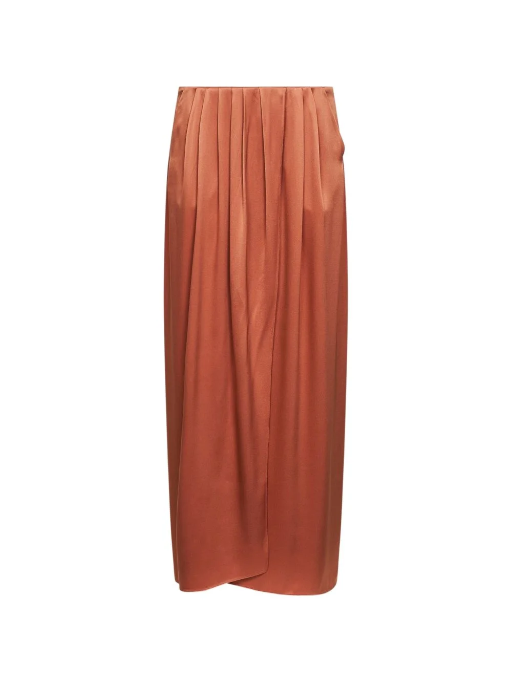 pleated wrap-front skirt - 1