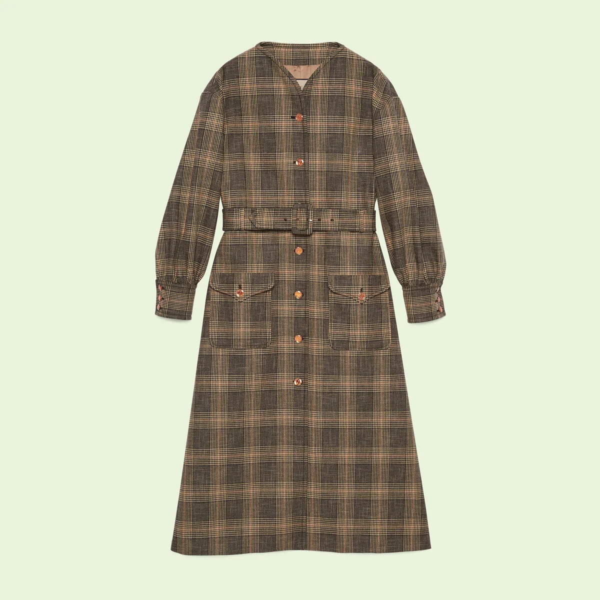 Prince of Wales wool cotton coat - 1
