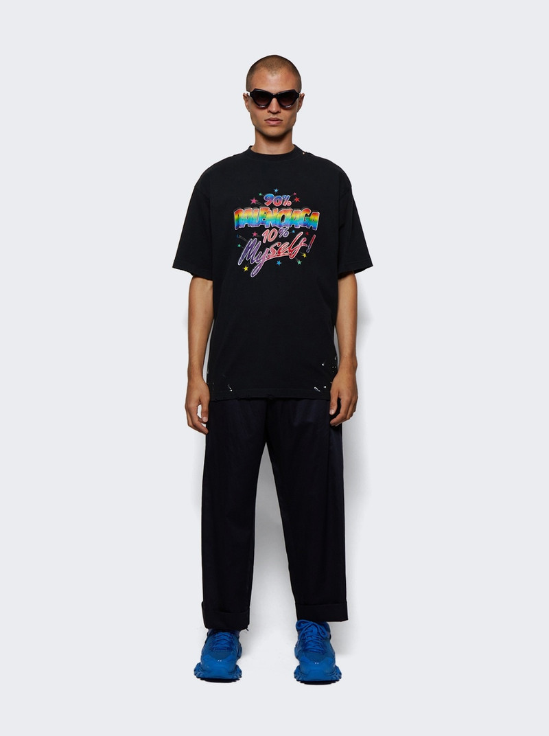 BALENCIAGA Classic Large Fit T-shirt Washed Black outlook