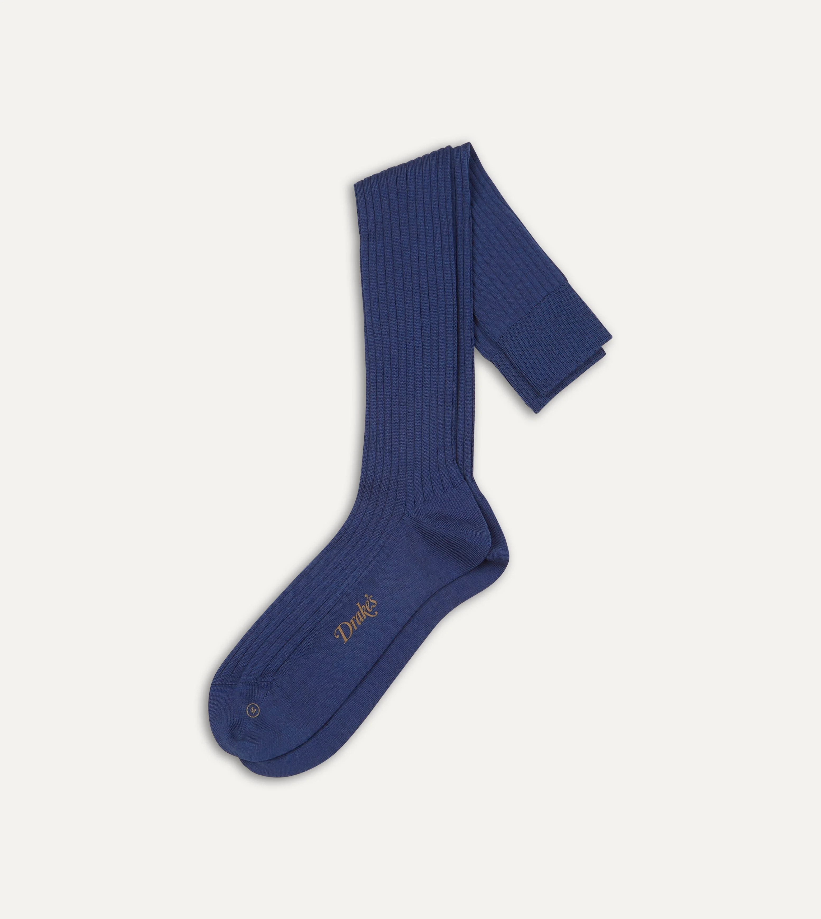 Blue Wool Over-the-Calf Socks - 1