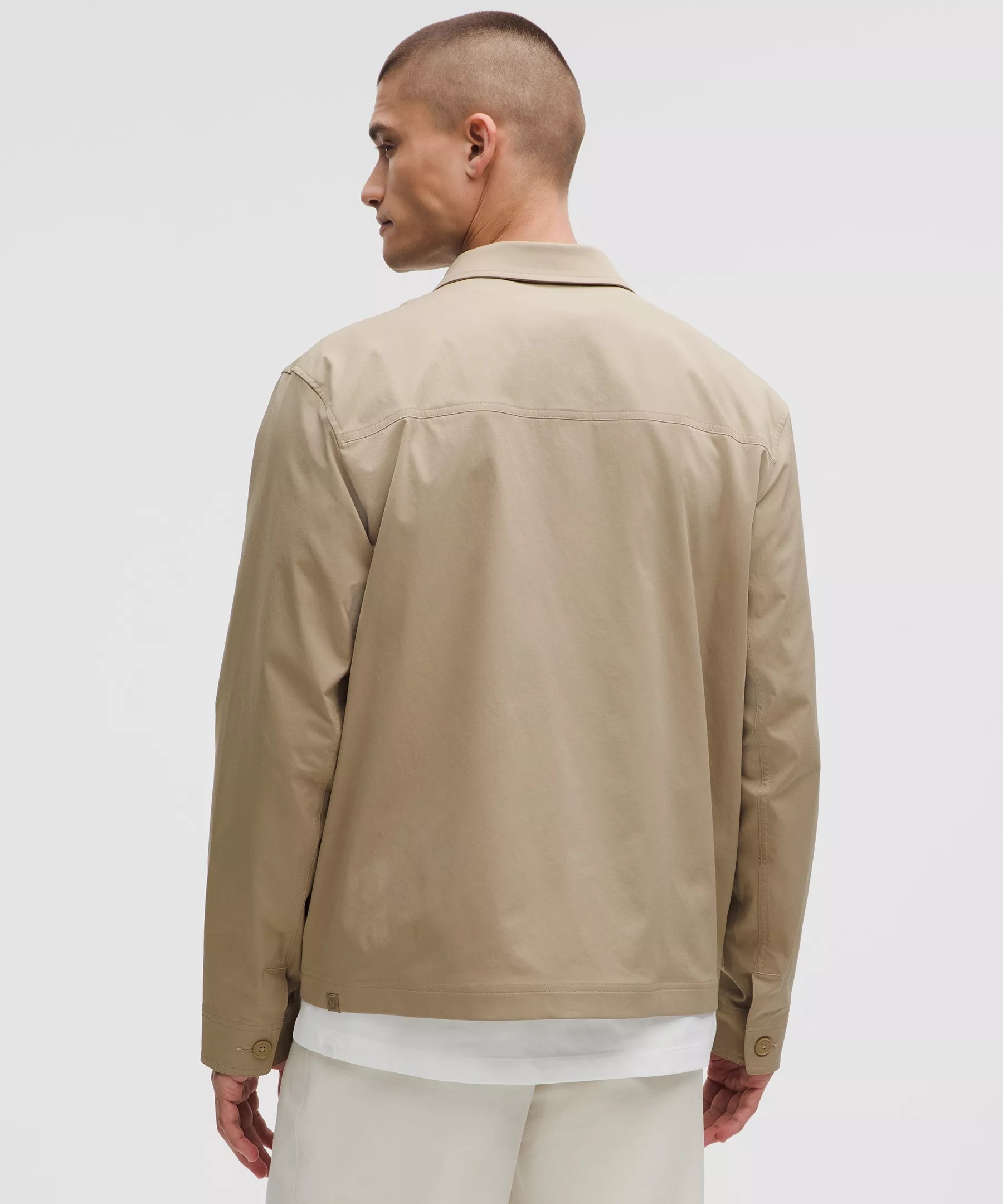 Woven Button-Up Overshirt - 3