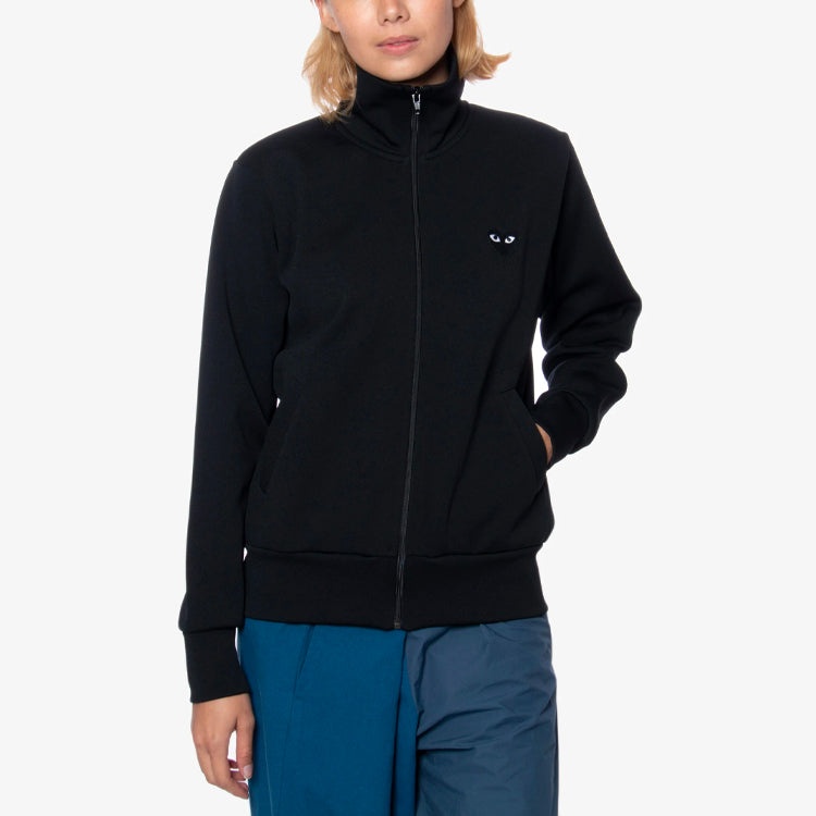 (WMNS) COMME des GARCONS PLAY Zip Sweatshirt With Big Black Heart 'Black' AZ-T255-051-1 - 3