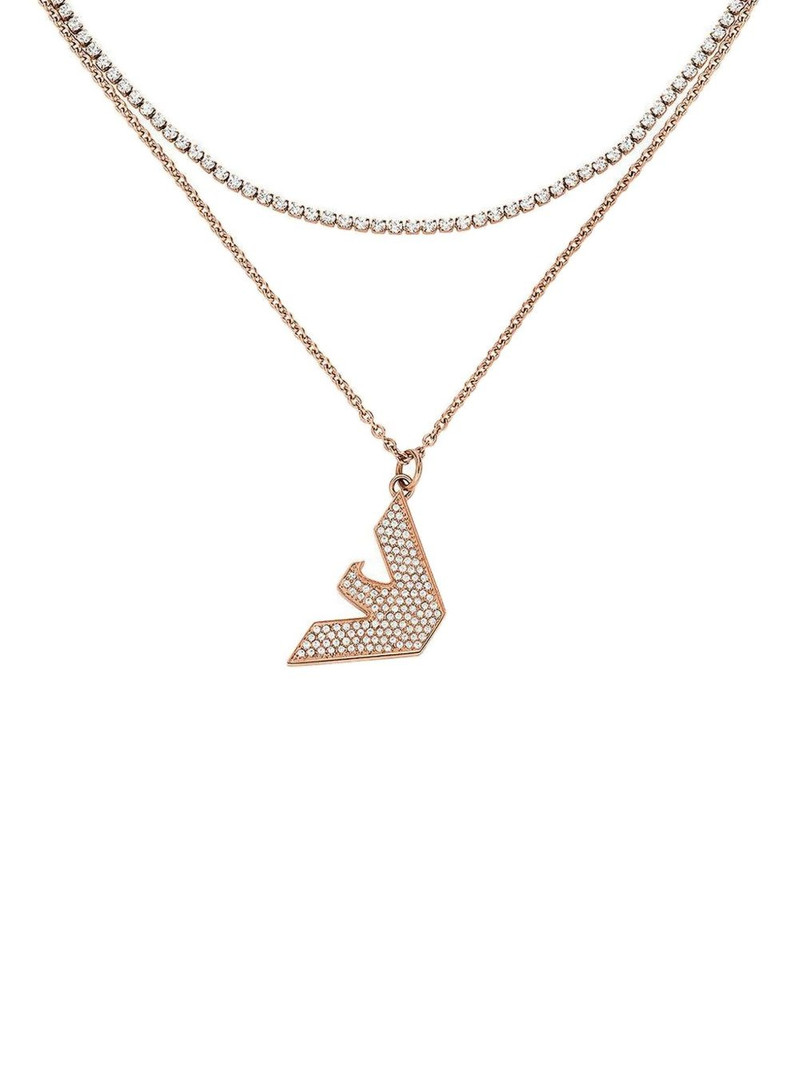 EMPORIO ARMANI logo-charm necklace outlook