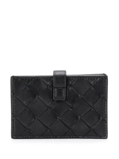 Bottega Veneta intrecciato weave French wallet outlook