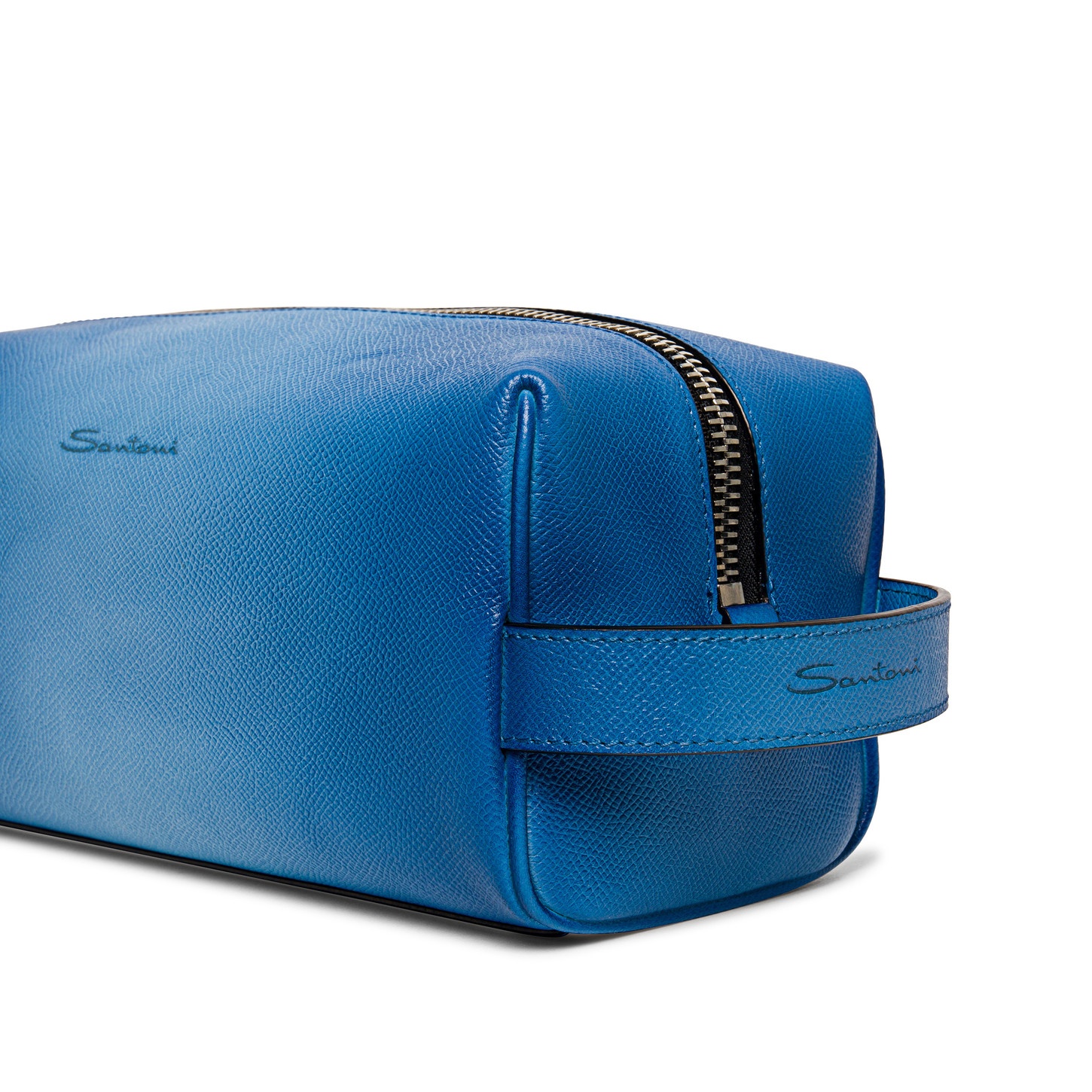 Light blue saffiano leather pouch - 4
