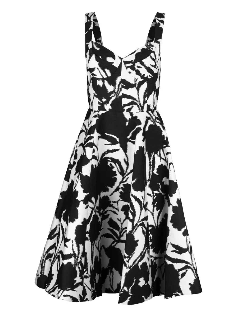 bustier floral-print dress - 1