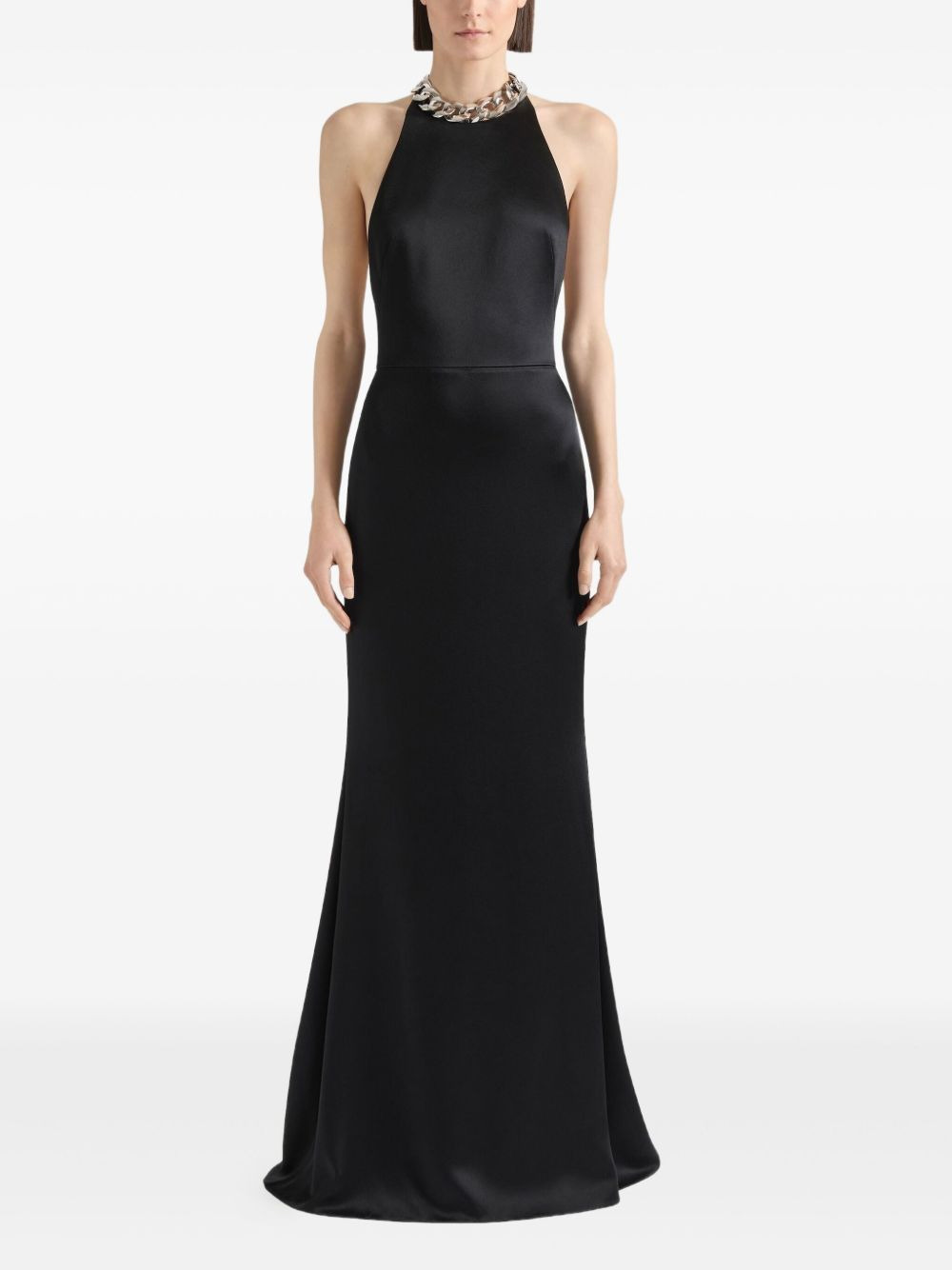 halterneck sleeveless maxi dress - 2