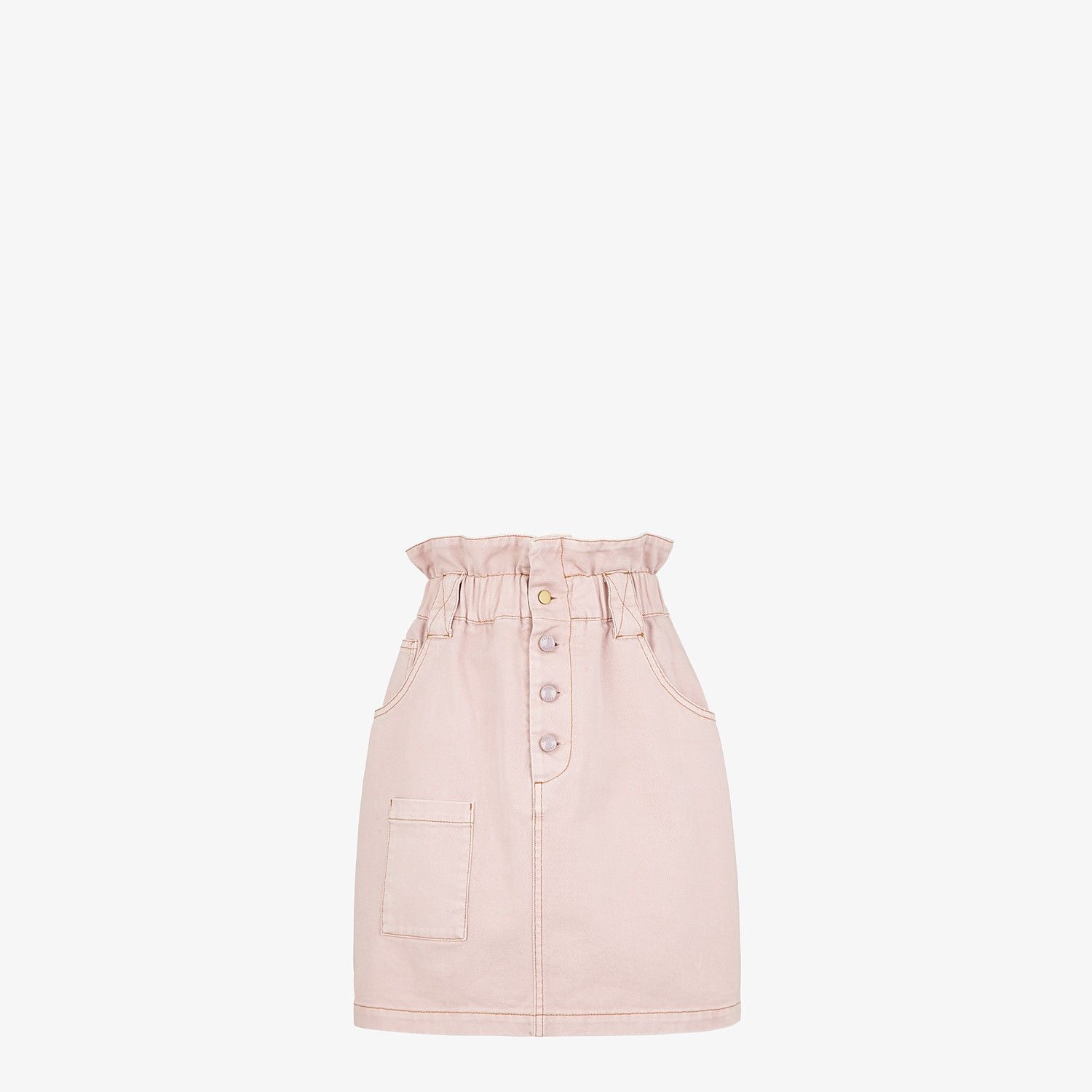 Pink denim skirt - 1