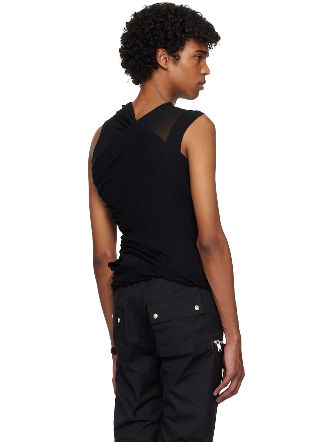 Rick Owens Black Hollywood Banana Top | ssense | REVERSIBLE