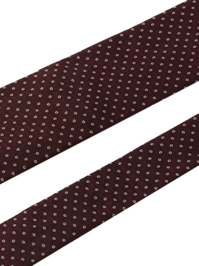 Prada jacquard pinpoint patterned tie outlook