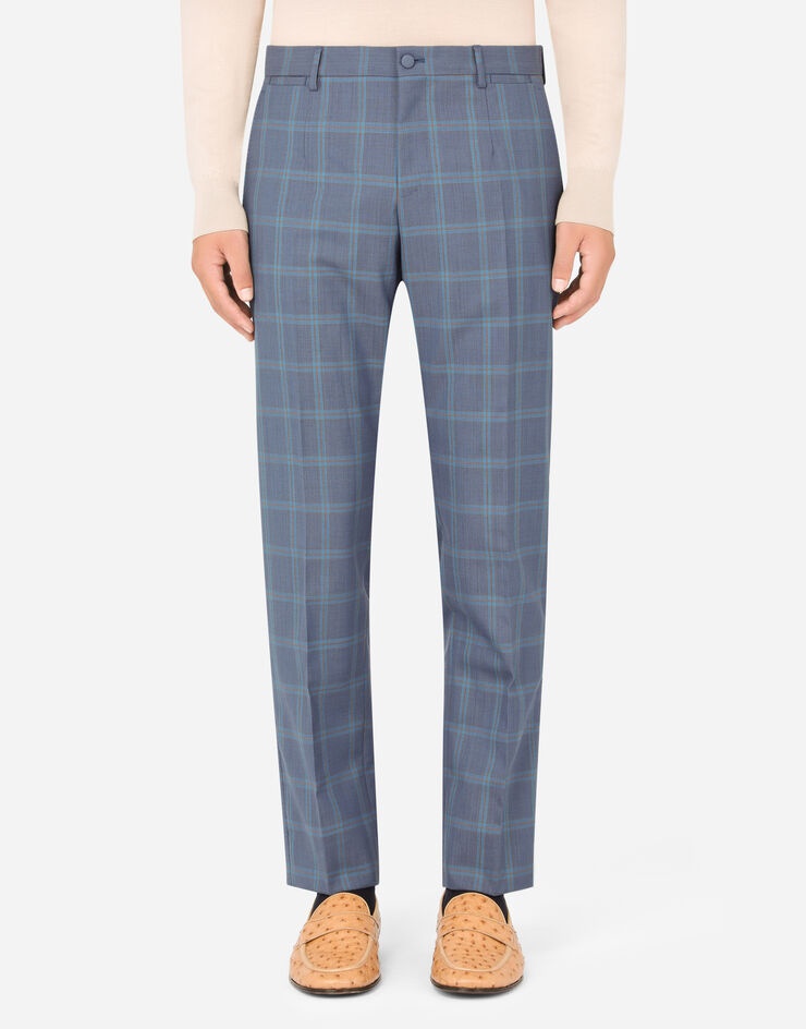 Double-breasted checked wool Sicily-fit suit - 7