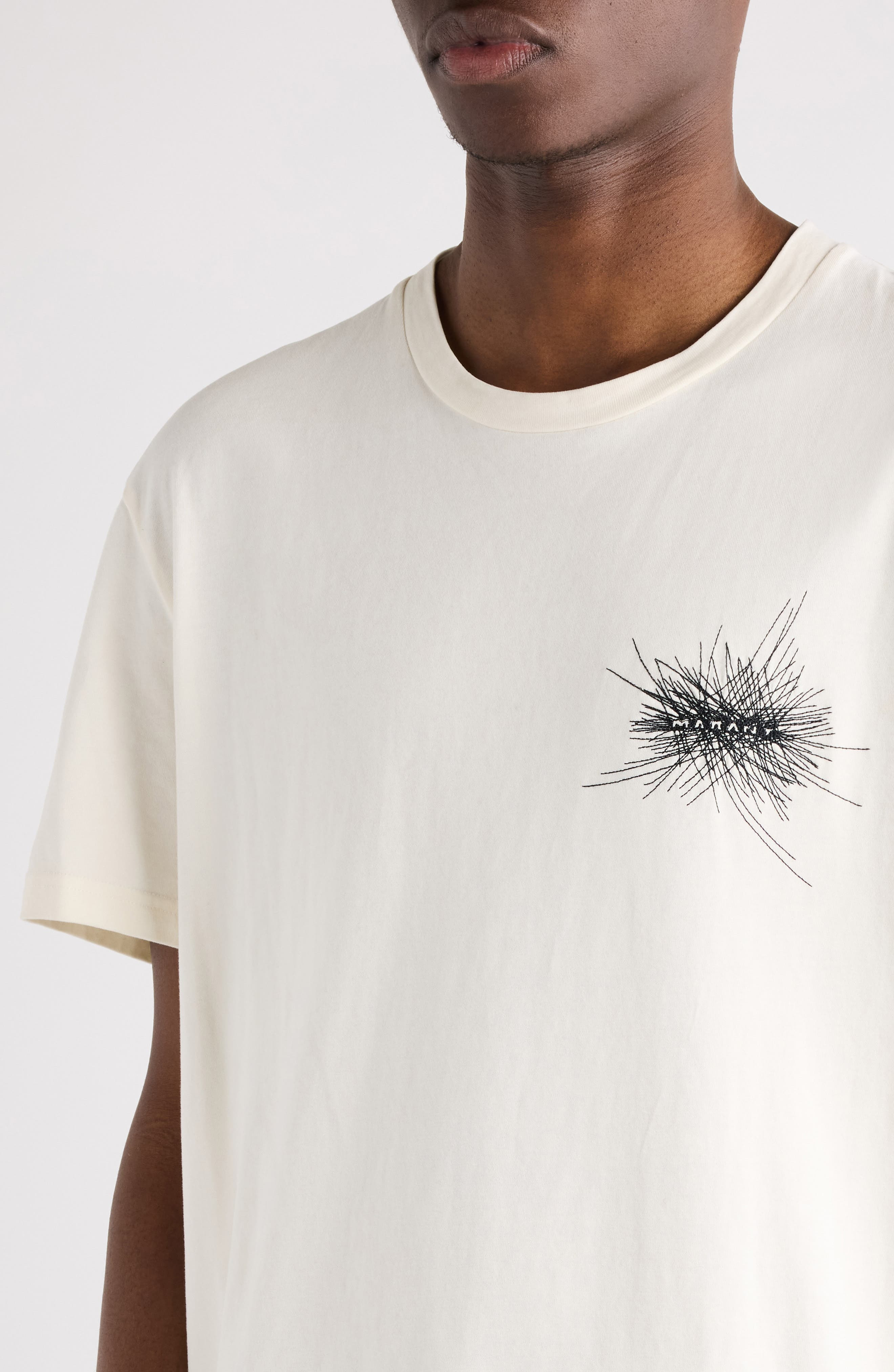 Isabel Marant Honore Firework Embroidered T-Shirt in Ecru at Nordstrom - 5