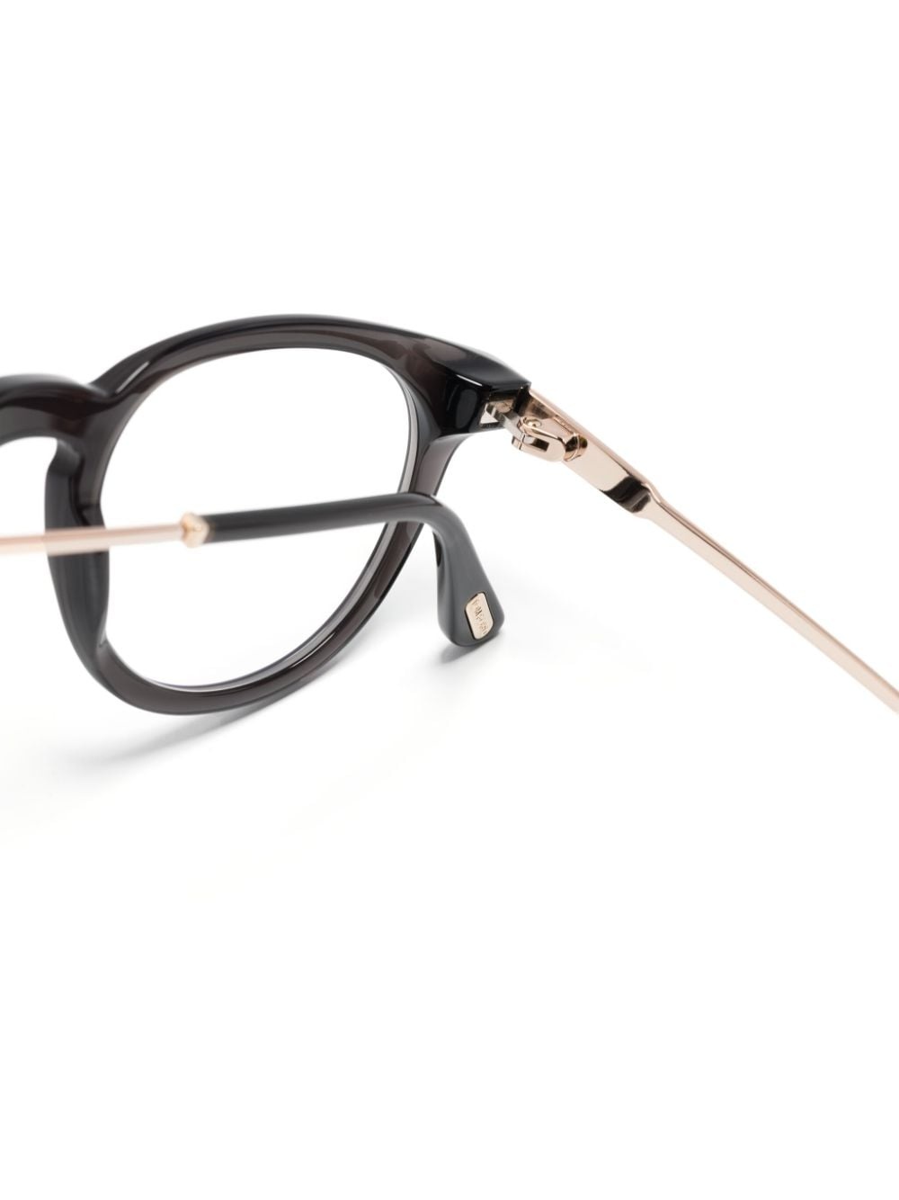 logo-engraved round-frame glasses - 3