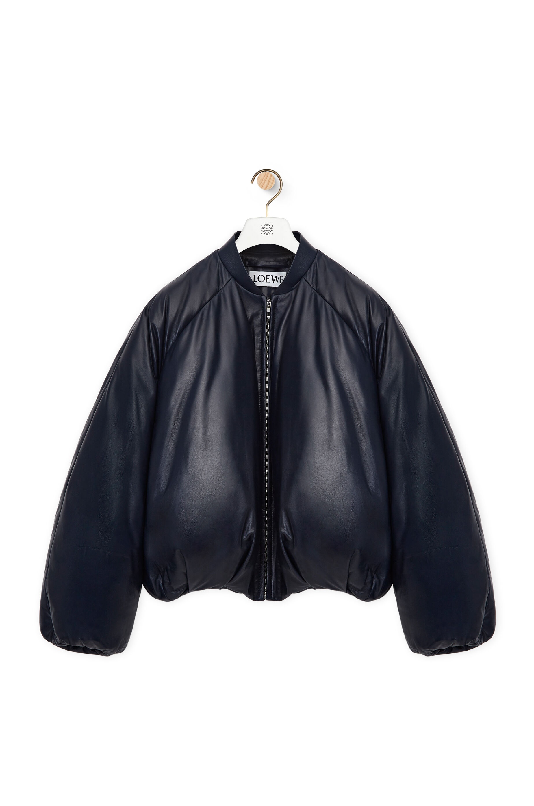 Puffer bomber jacket in nappa - 1
