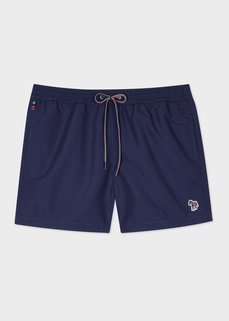 Dark Navy Zebra Logo Swim Shorts - 1
