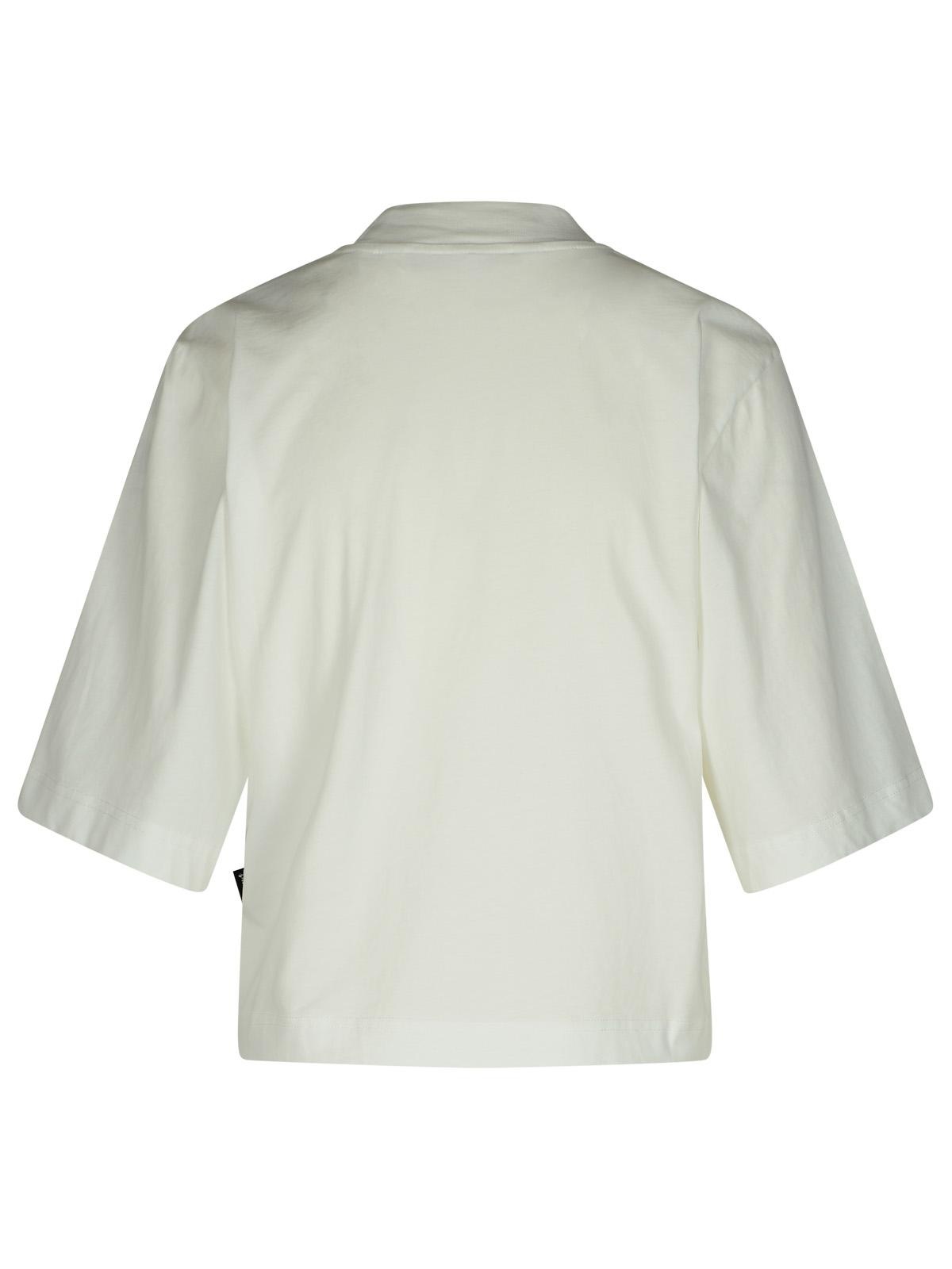 Palm Angels 'Solariz' White Cotton T-Shirt Woman - 3