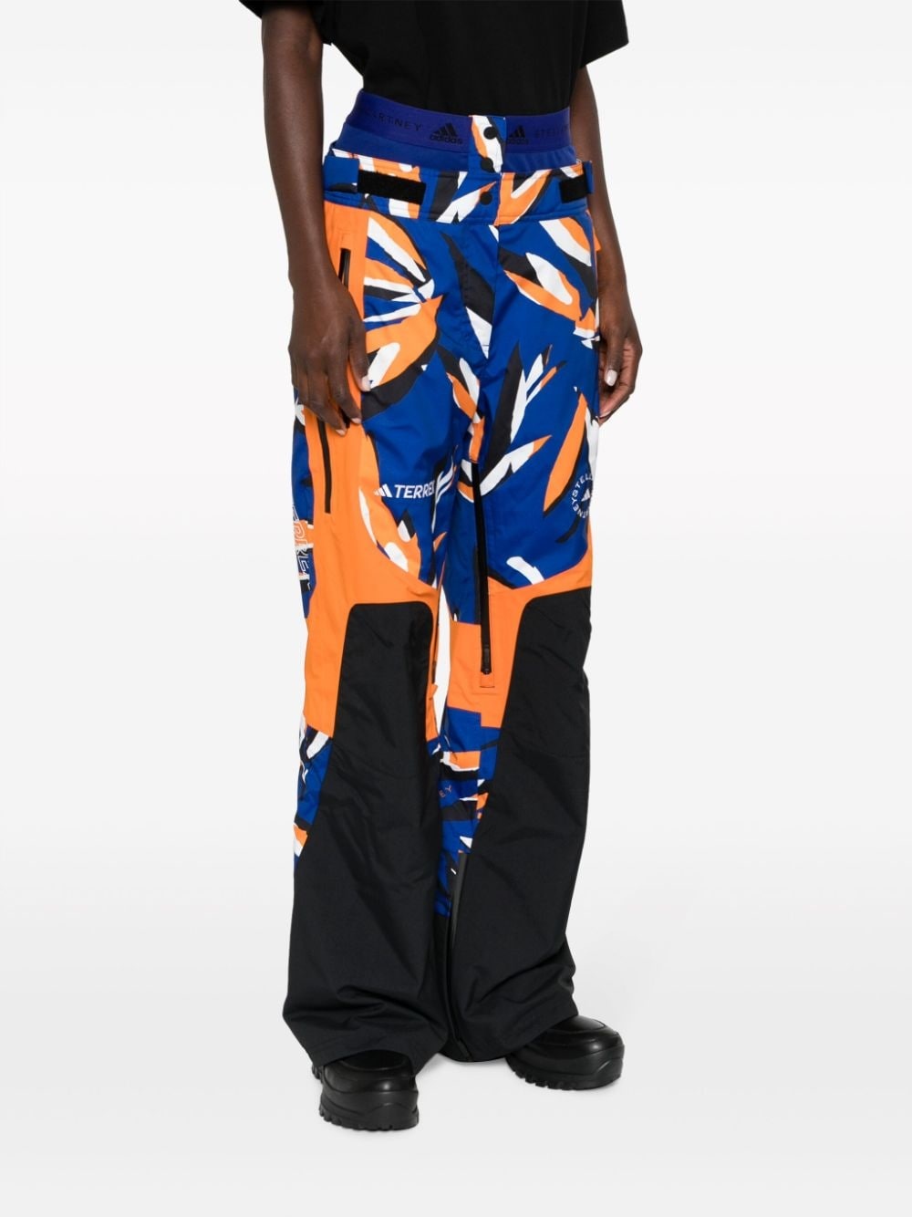 abstract-print panelled track pants - 3