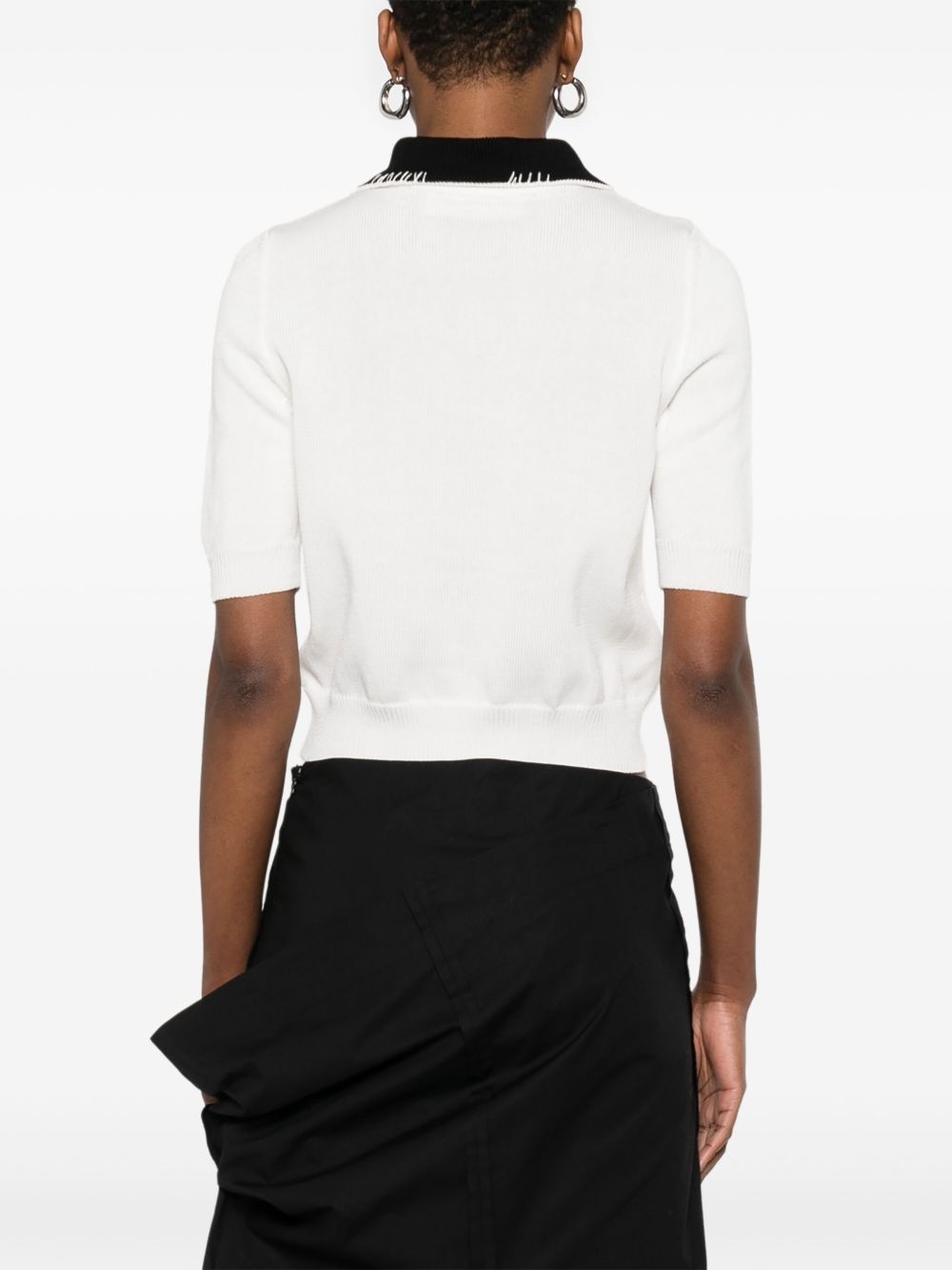 contrastíng-collar polo shirt - 4