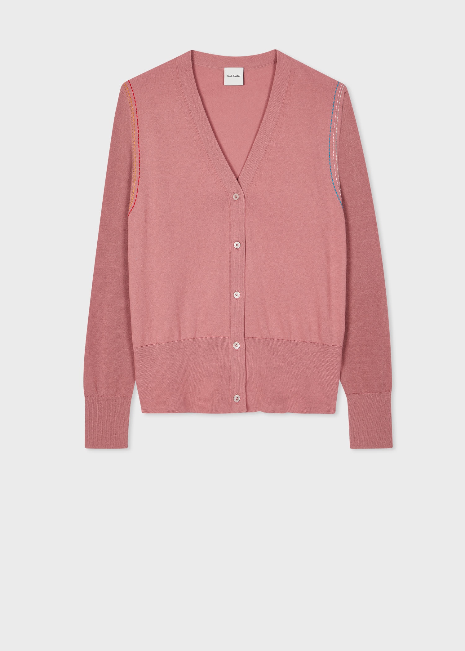 Knitted Dusky Pink Organic Cotton Cardigan - 1