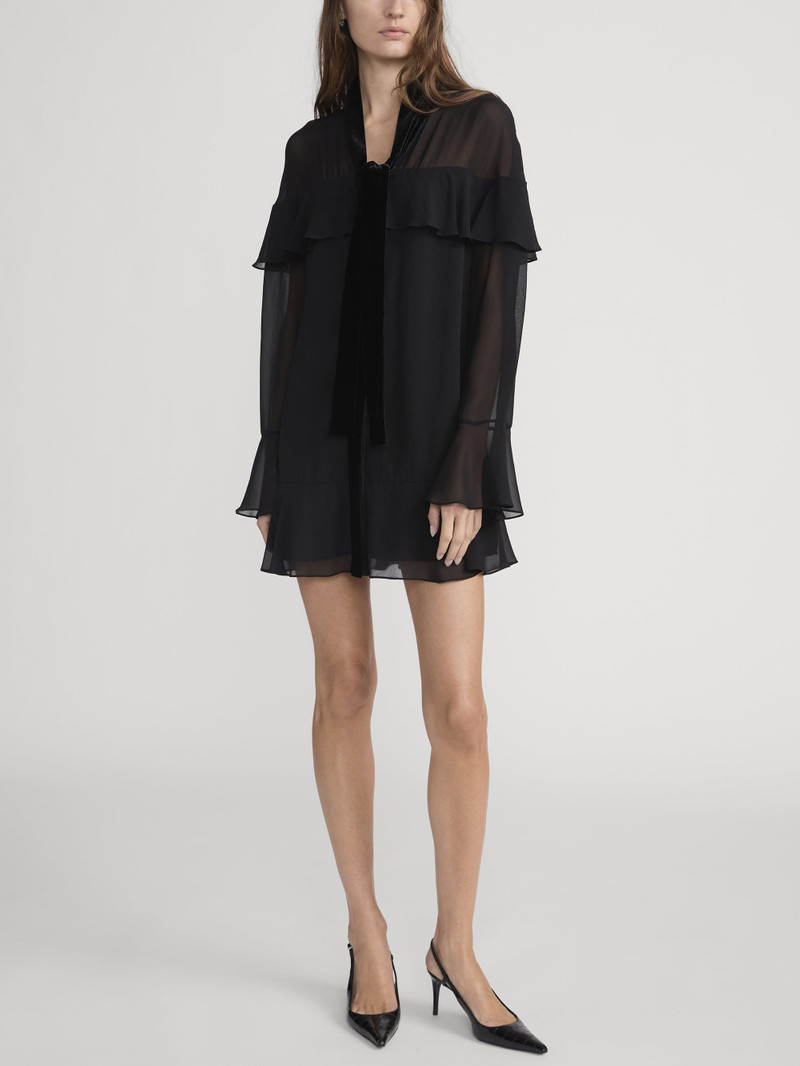 FRAME Velvet Trim Modern Mini Dress outlook