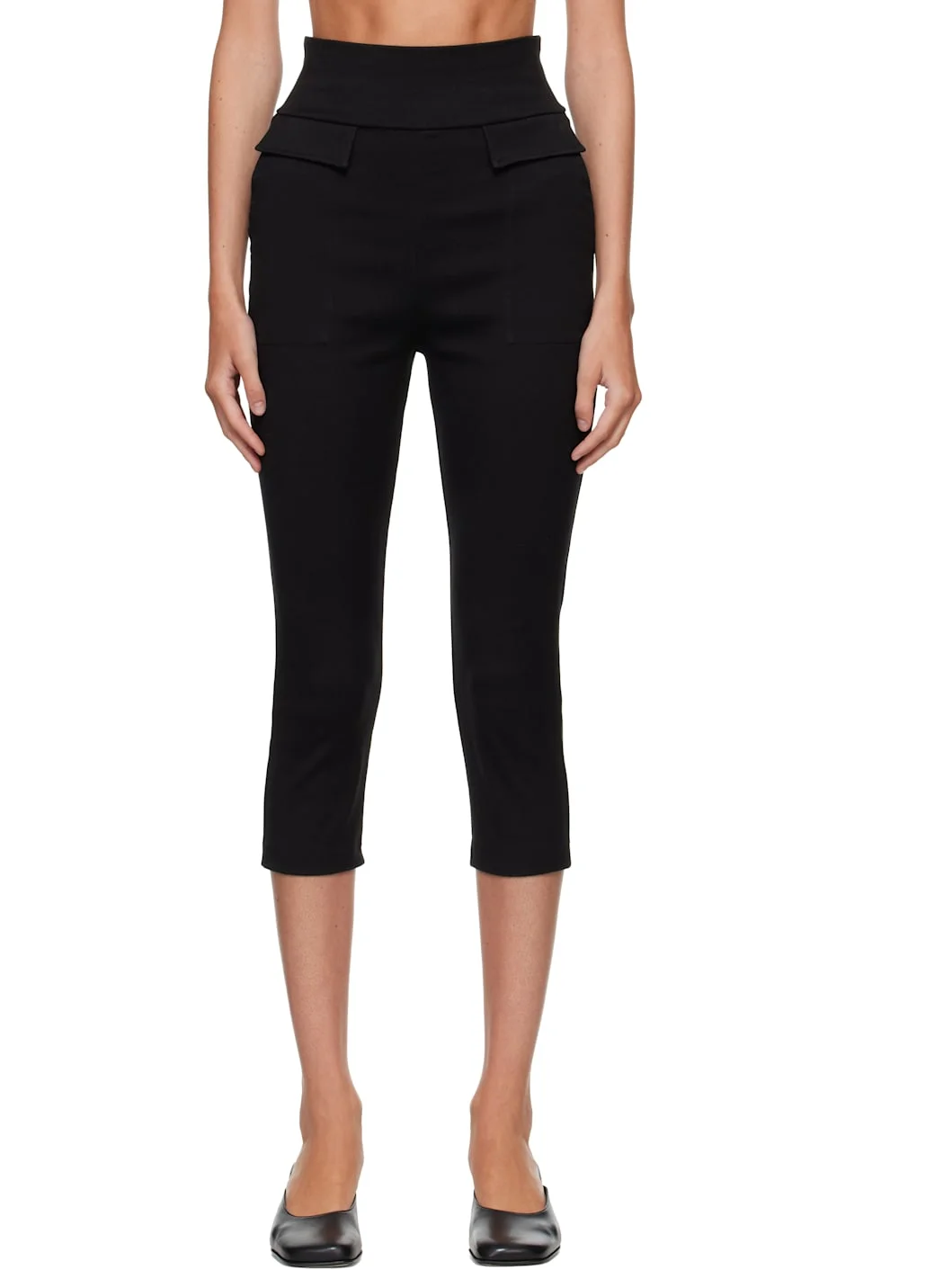 Black Extension Cotton Trousers - 1