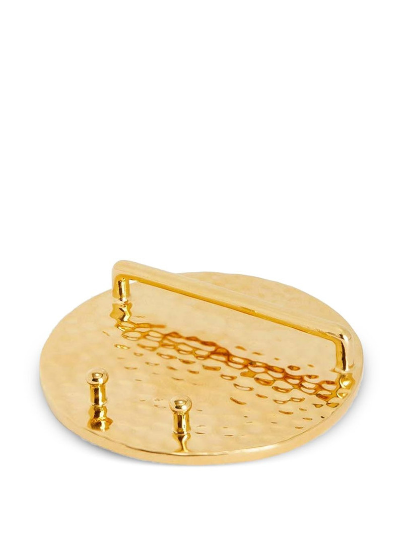 Jil Sander irregular-surface engraved-logo bag pin outlook