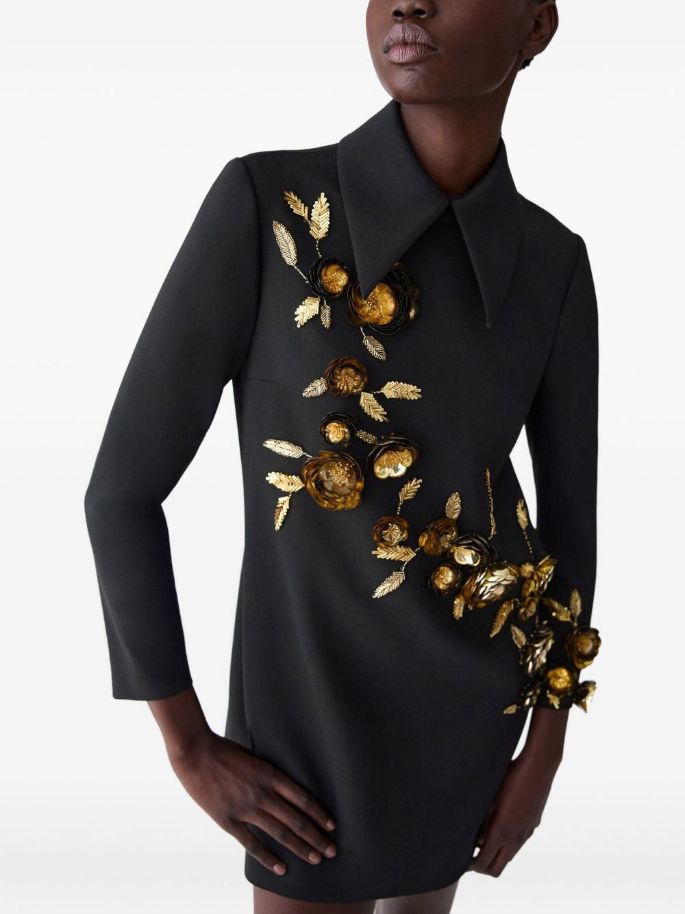 floral-embellished dress - 4