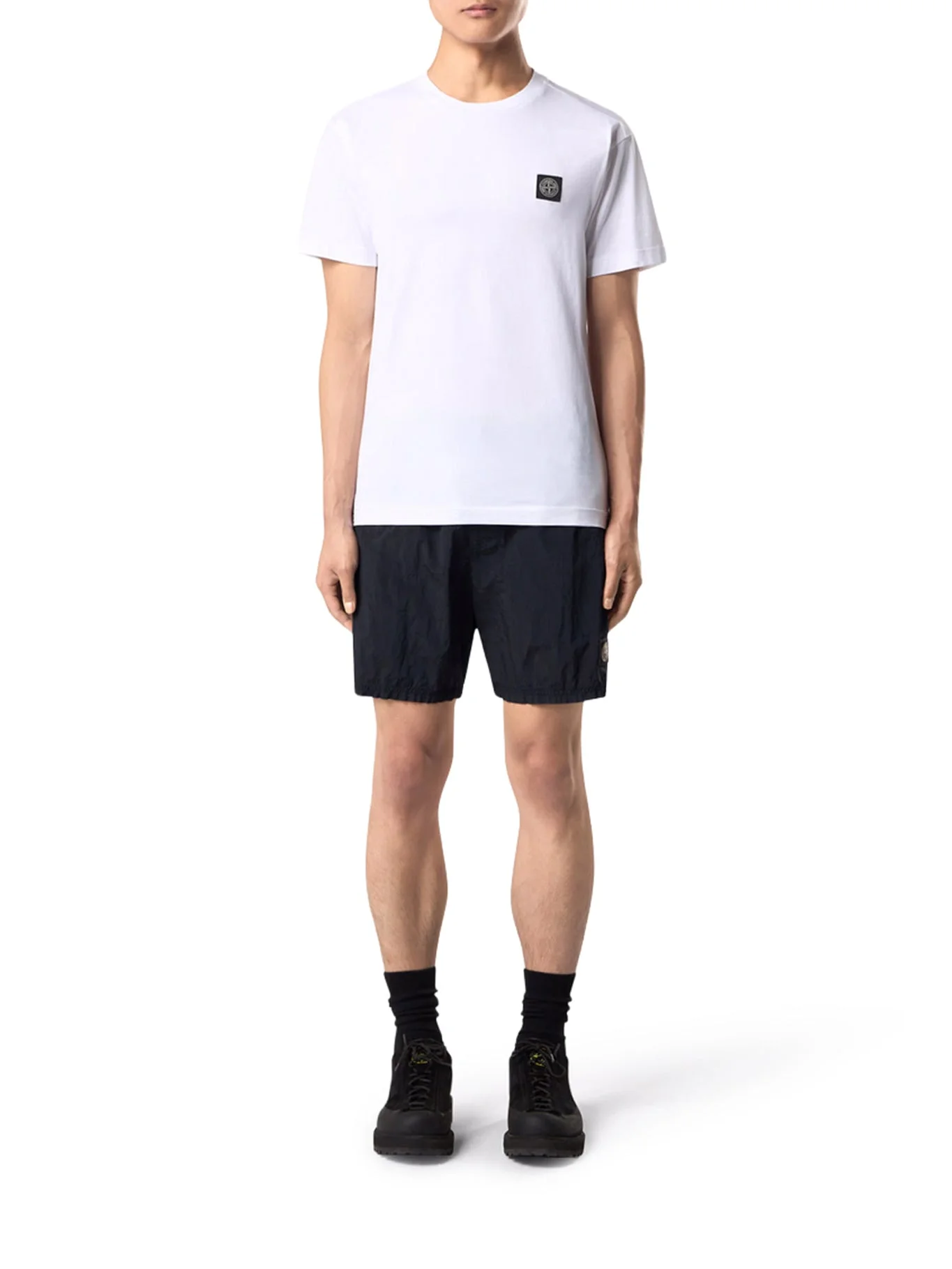 COTTON T-SHIRT WITH LOGO COMPASS - 1