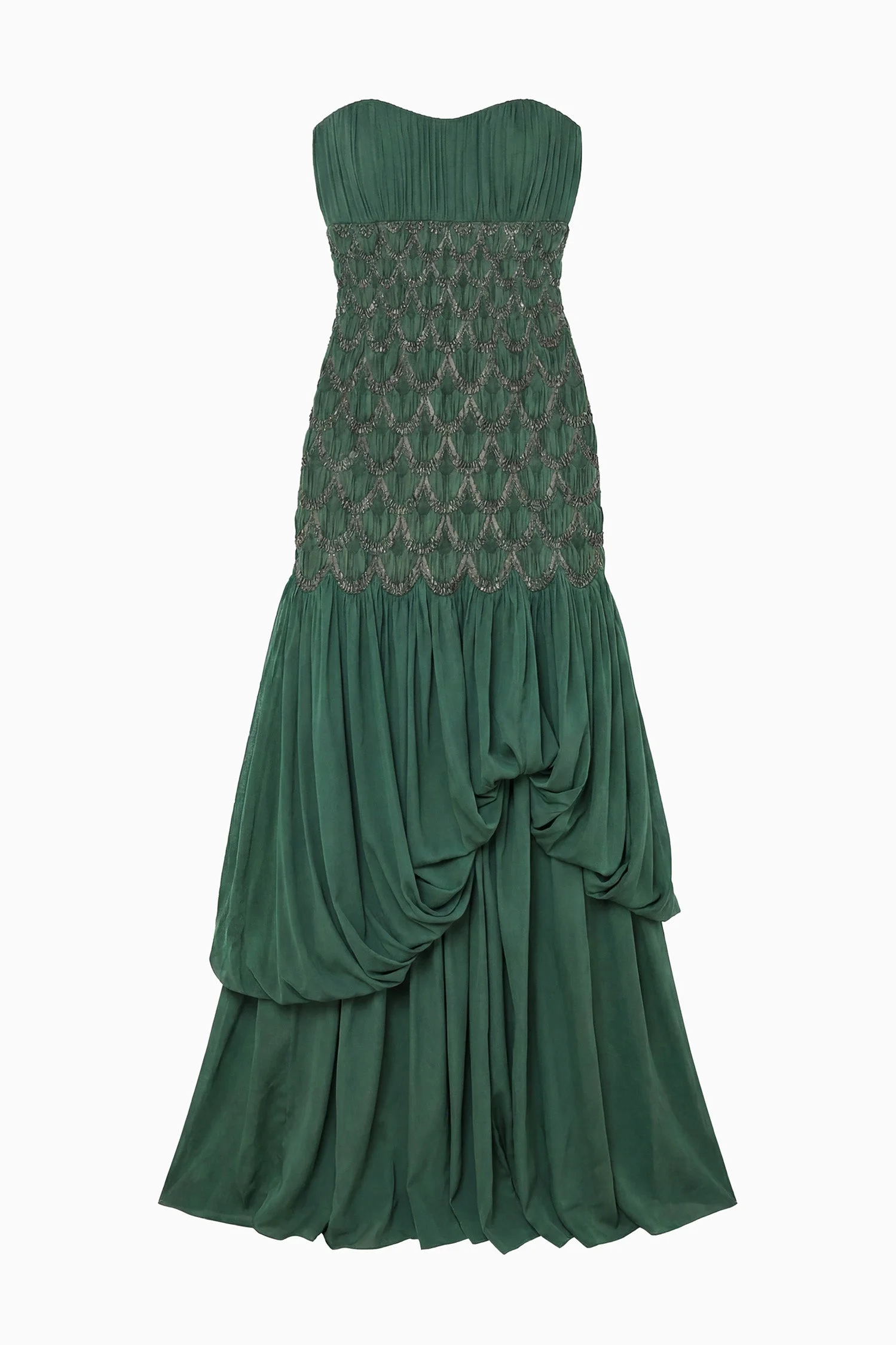 Octavine Strapless Silk Gown - 1