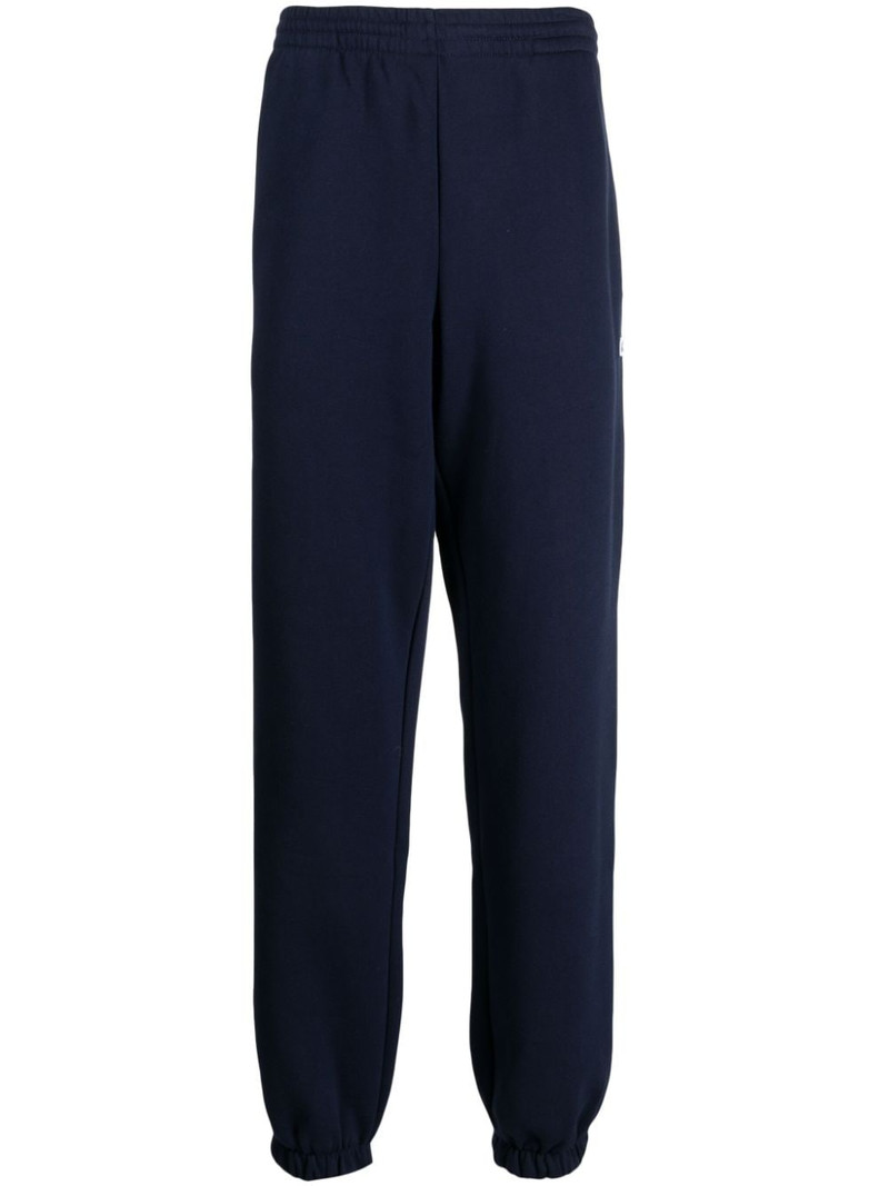 crocodile logo-patch fleece track pants 1