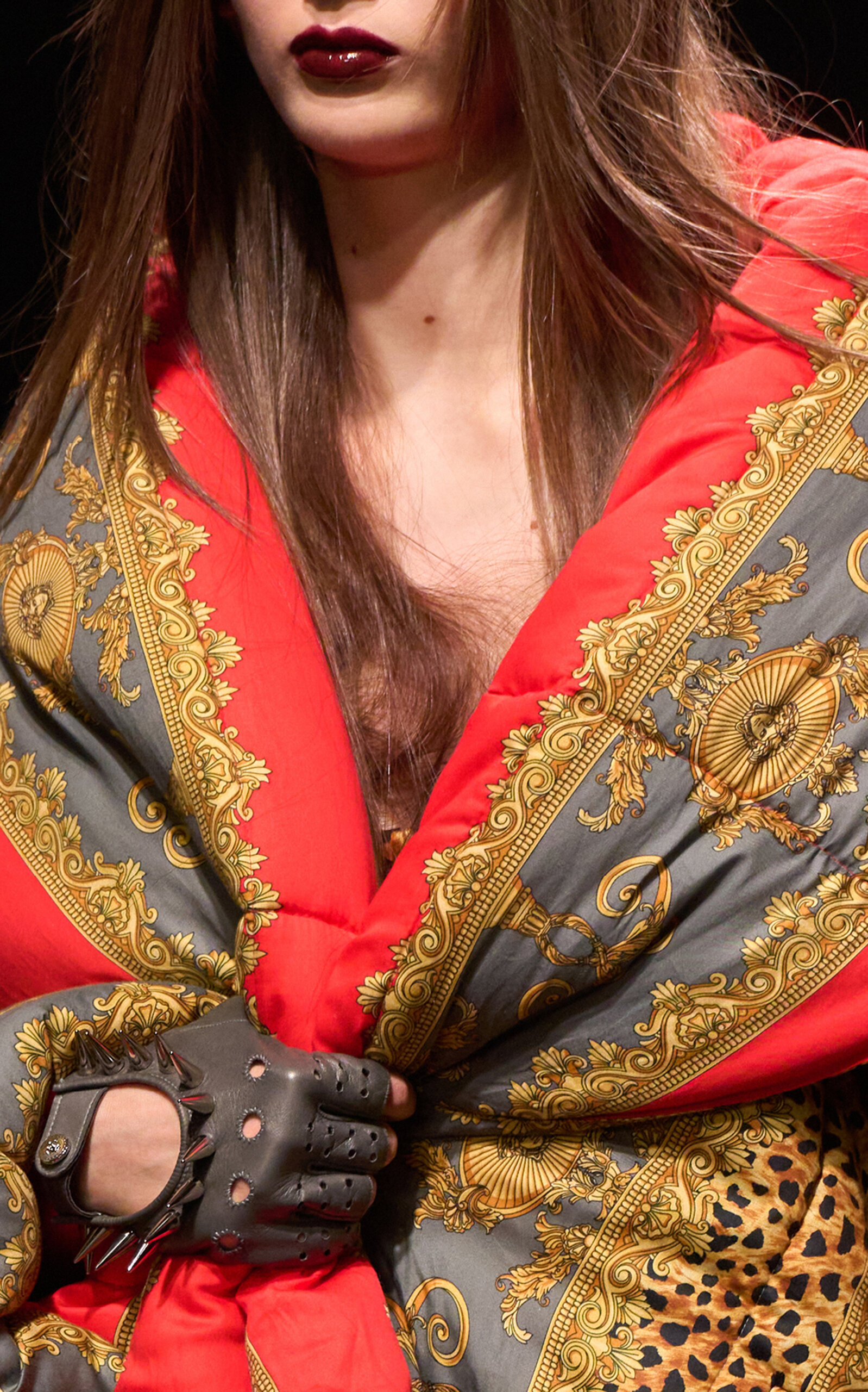 Printed Satin-Cotton Down Coat multi - 3