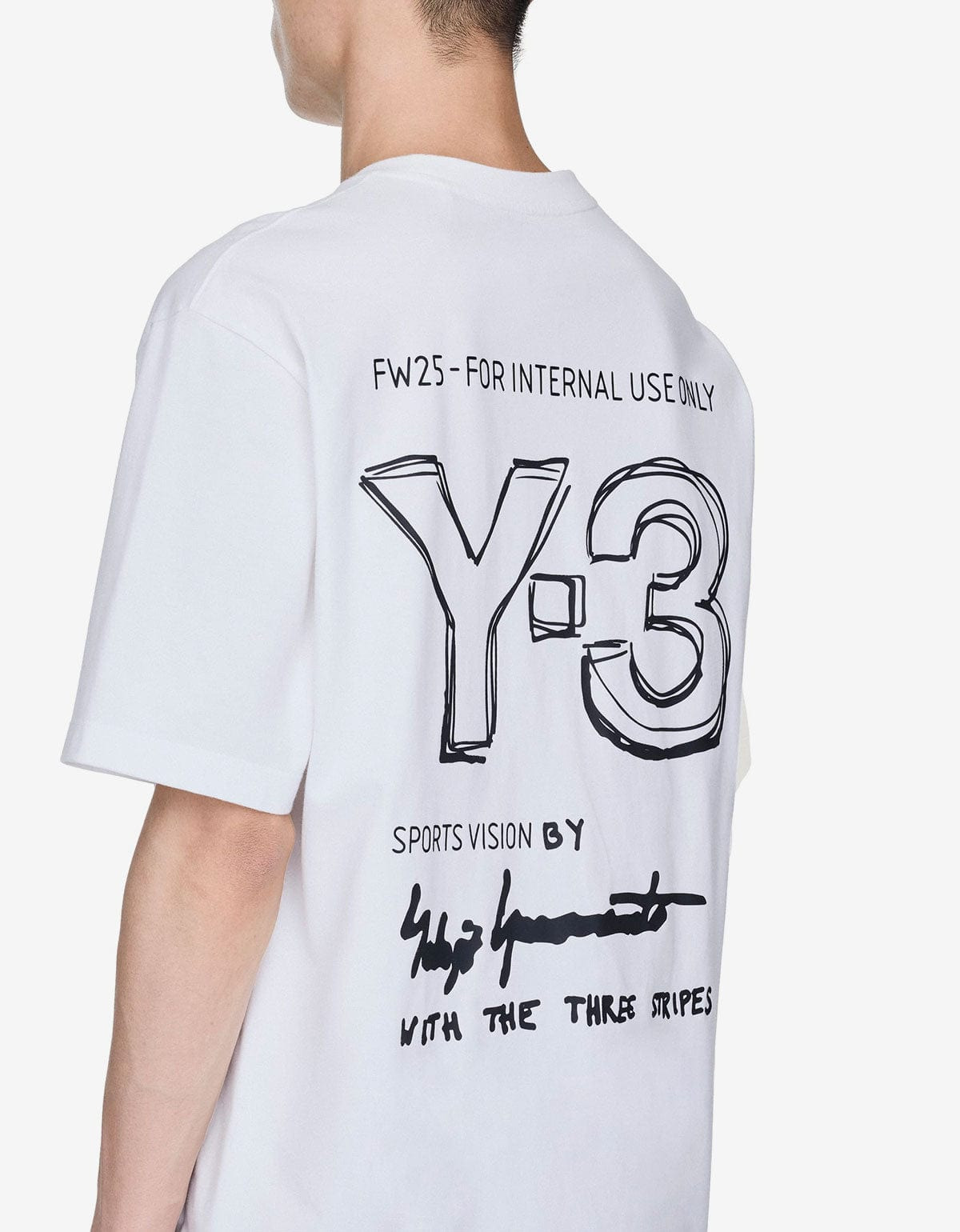 Y-3 White Short Sleeve T-Shirt - 4