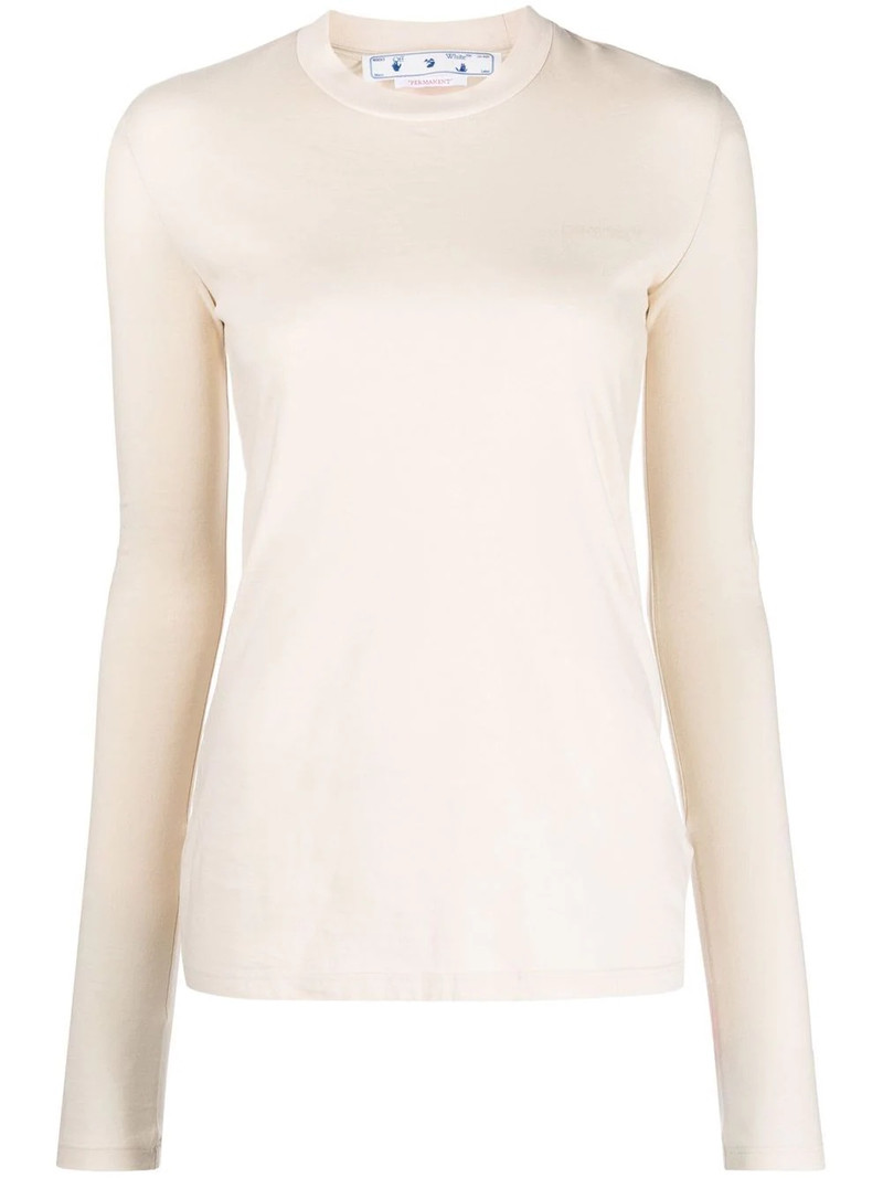 Diag-print long-sleeve T-shirt 1