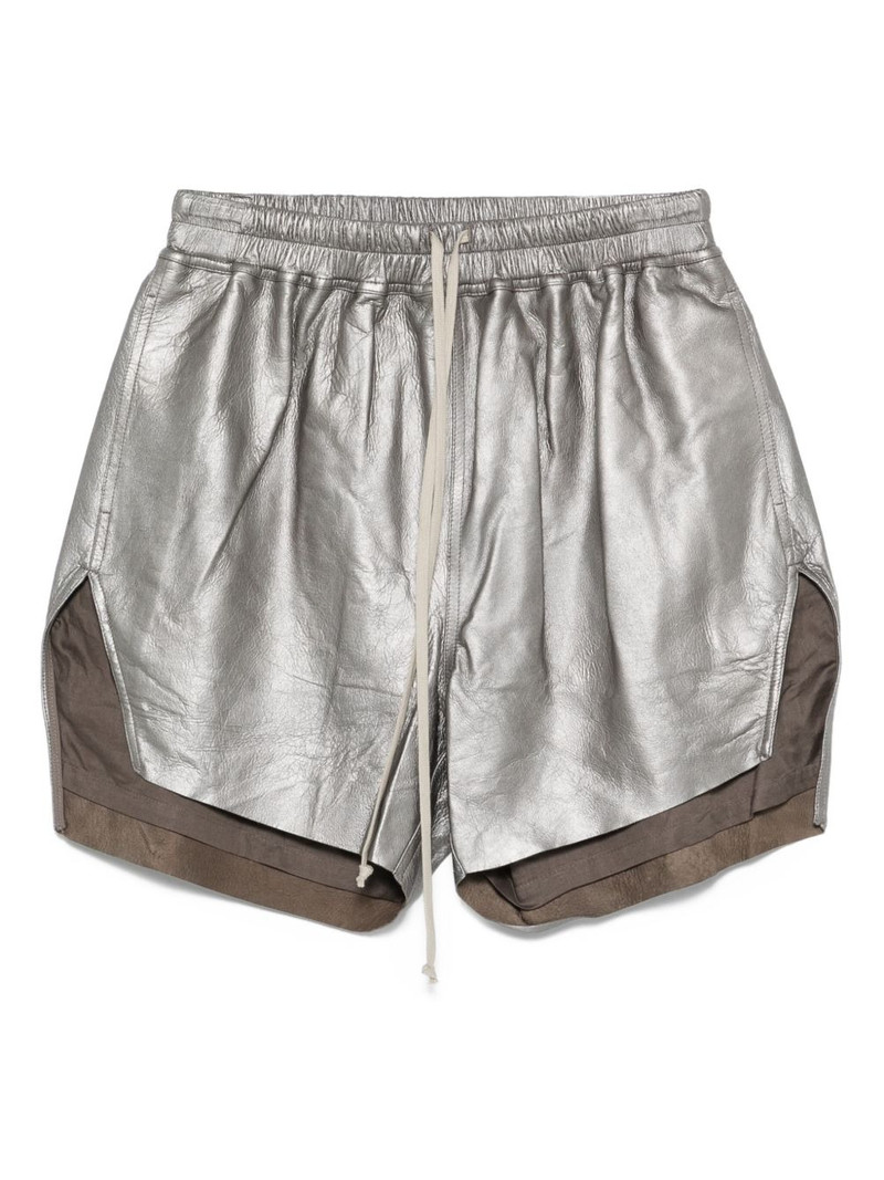 leather drawstring shorts 1