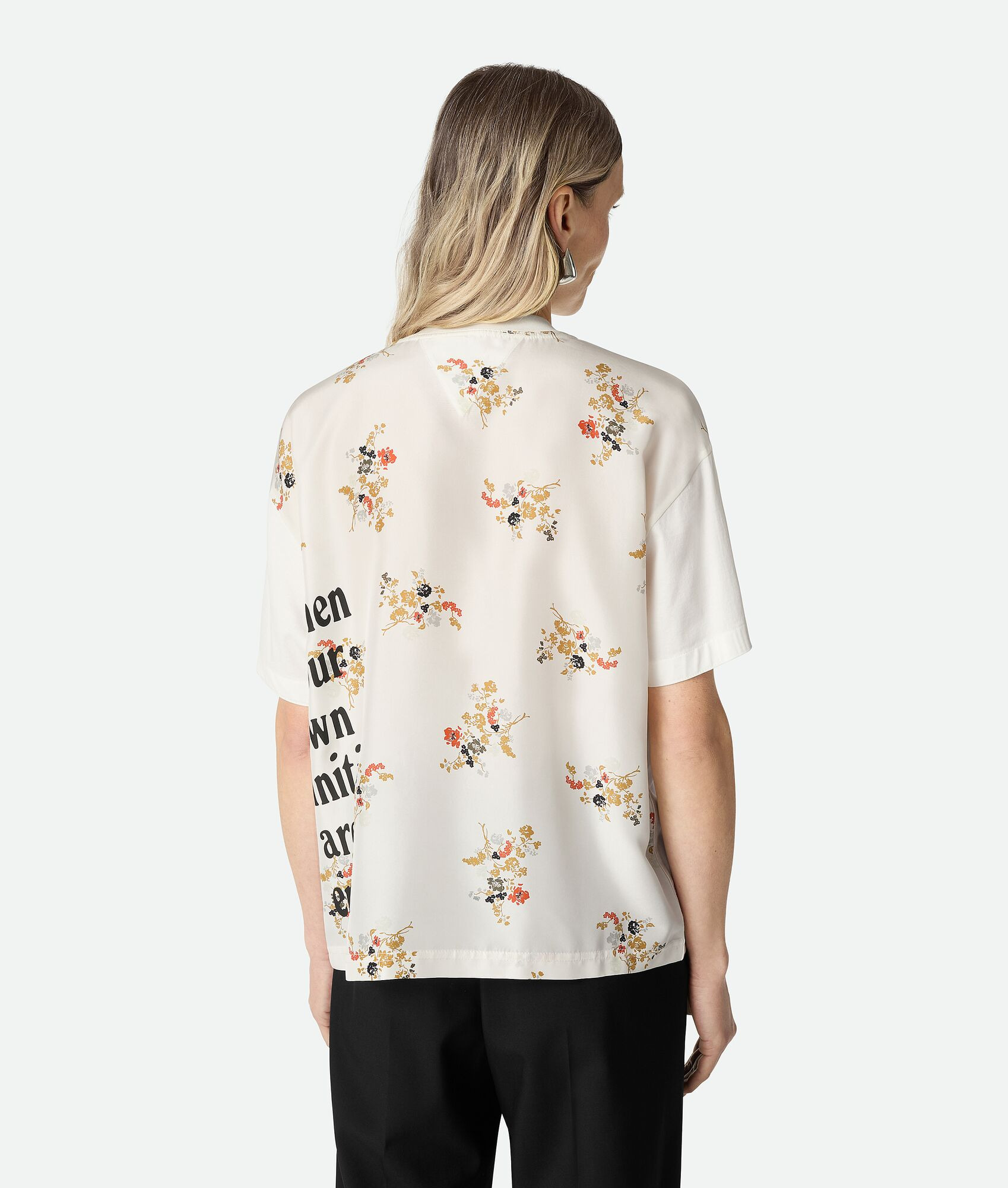 Cotton And Silk Printed T-Shirt - 3
