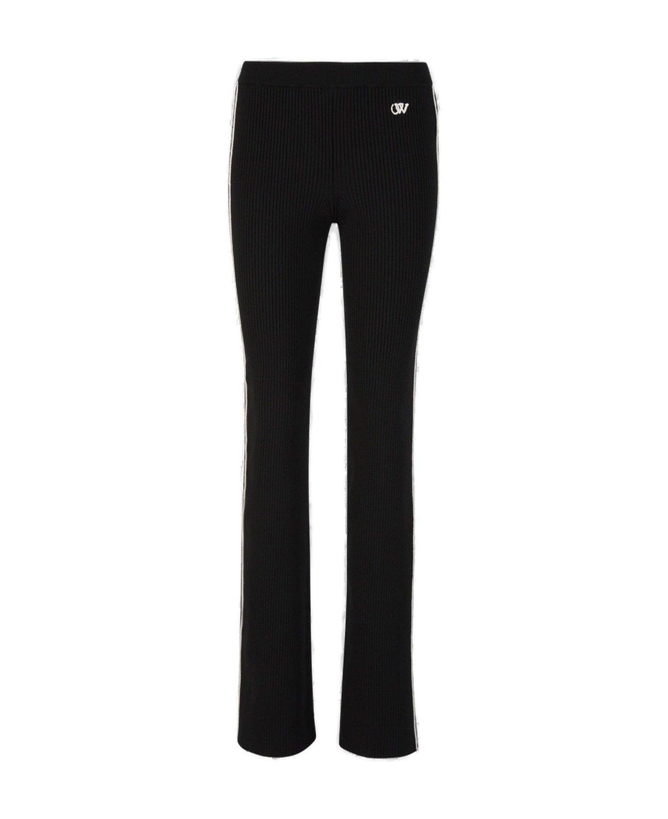 High Waist Pleated Knitted Joggers - 1