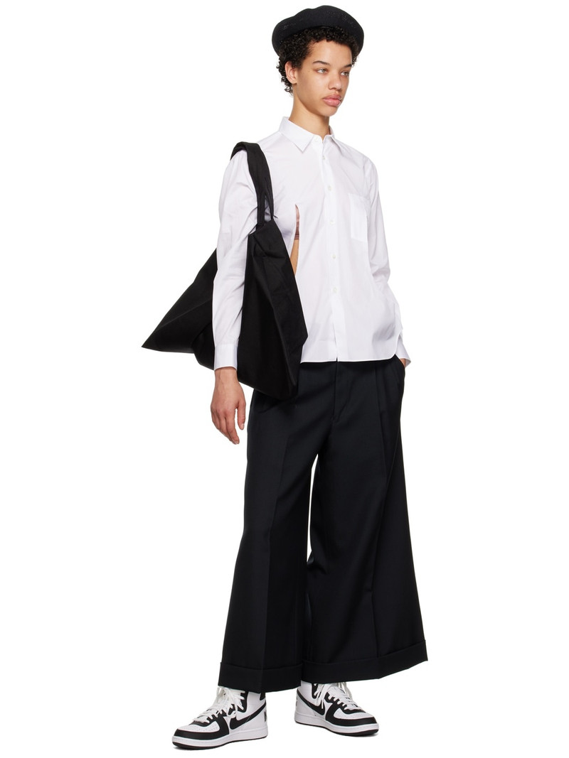 BLACK COMME des GARÇONS White Cutout Shirt outlook