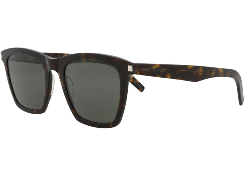 SAINT LAURENT Saint Laurent Square-Frame Acetate Sunglasses Havana Havana Grey (SL281SLIM-30007110-002) outlook