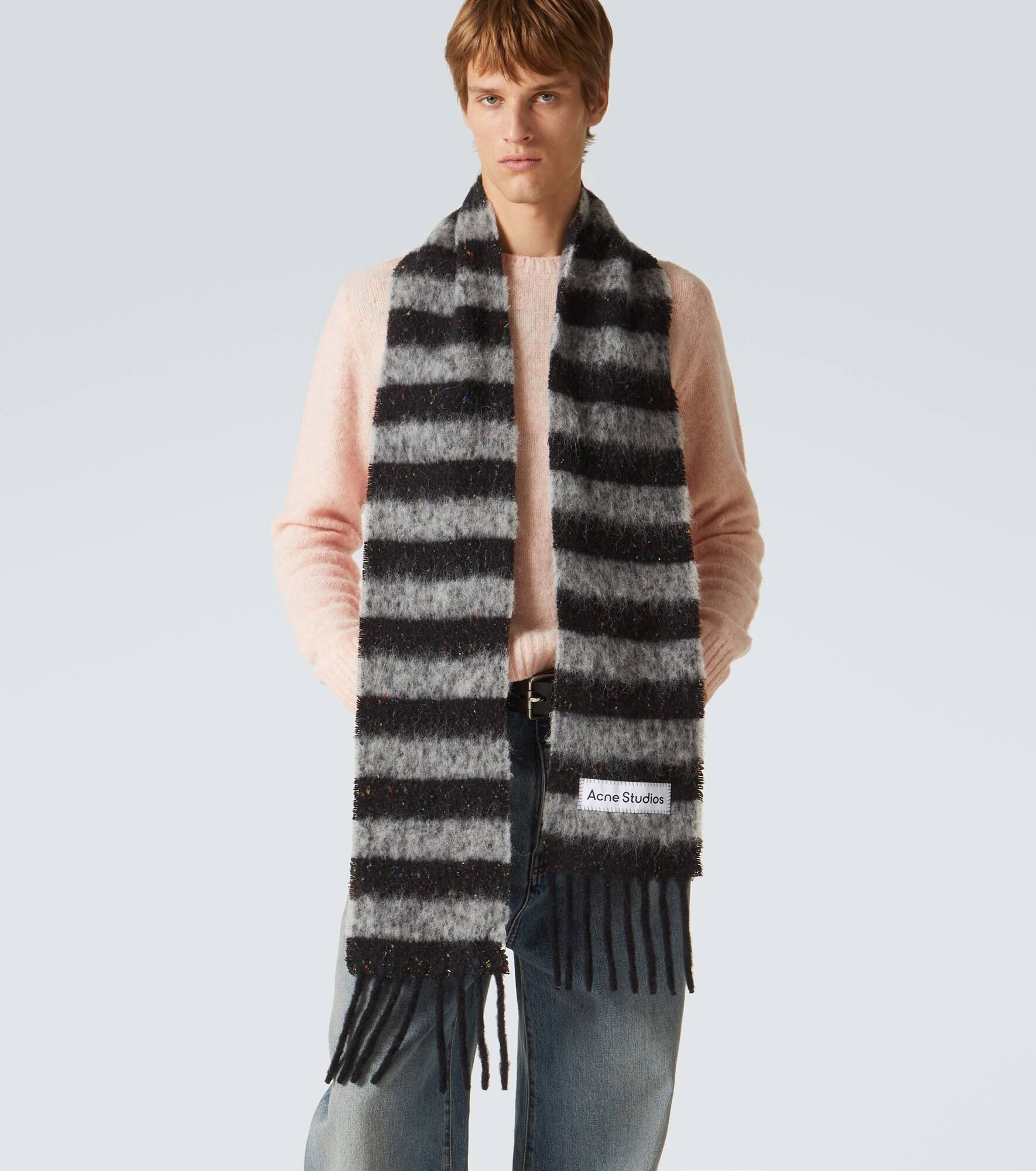Striped alpaca-blend scarf - 2