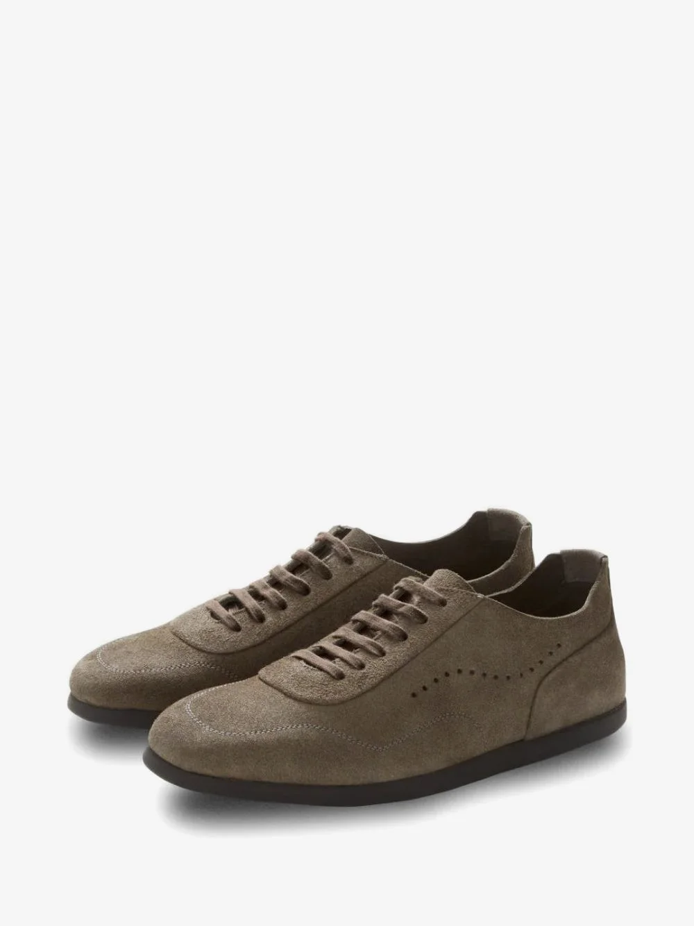 lace-up suede sneakers - 1
